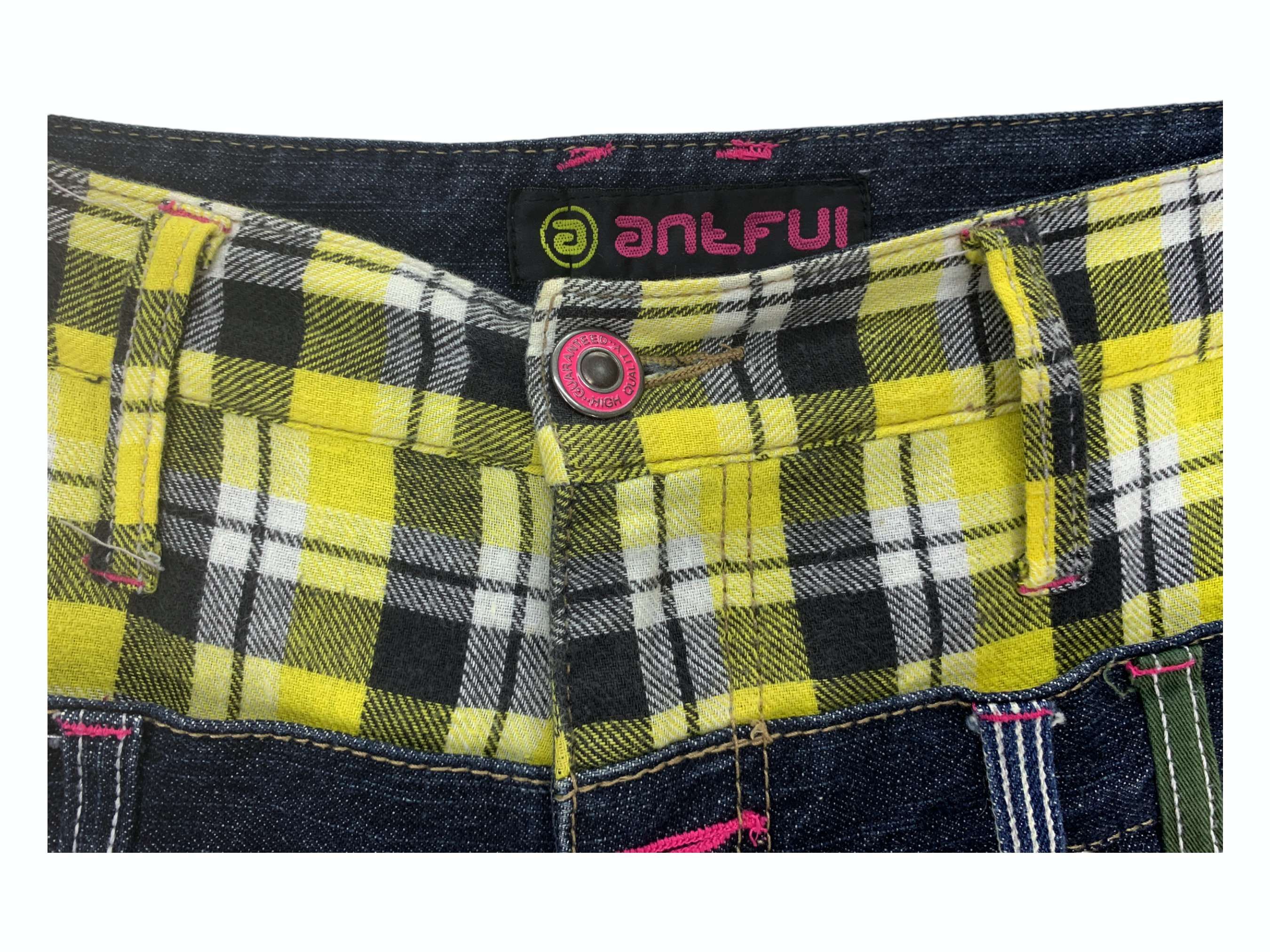 Japanese Brand Antfui Denim Jeans Double Waist Punk Bondage Goth Pants Size US 29 - 9 Thumbnail