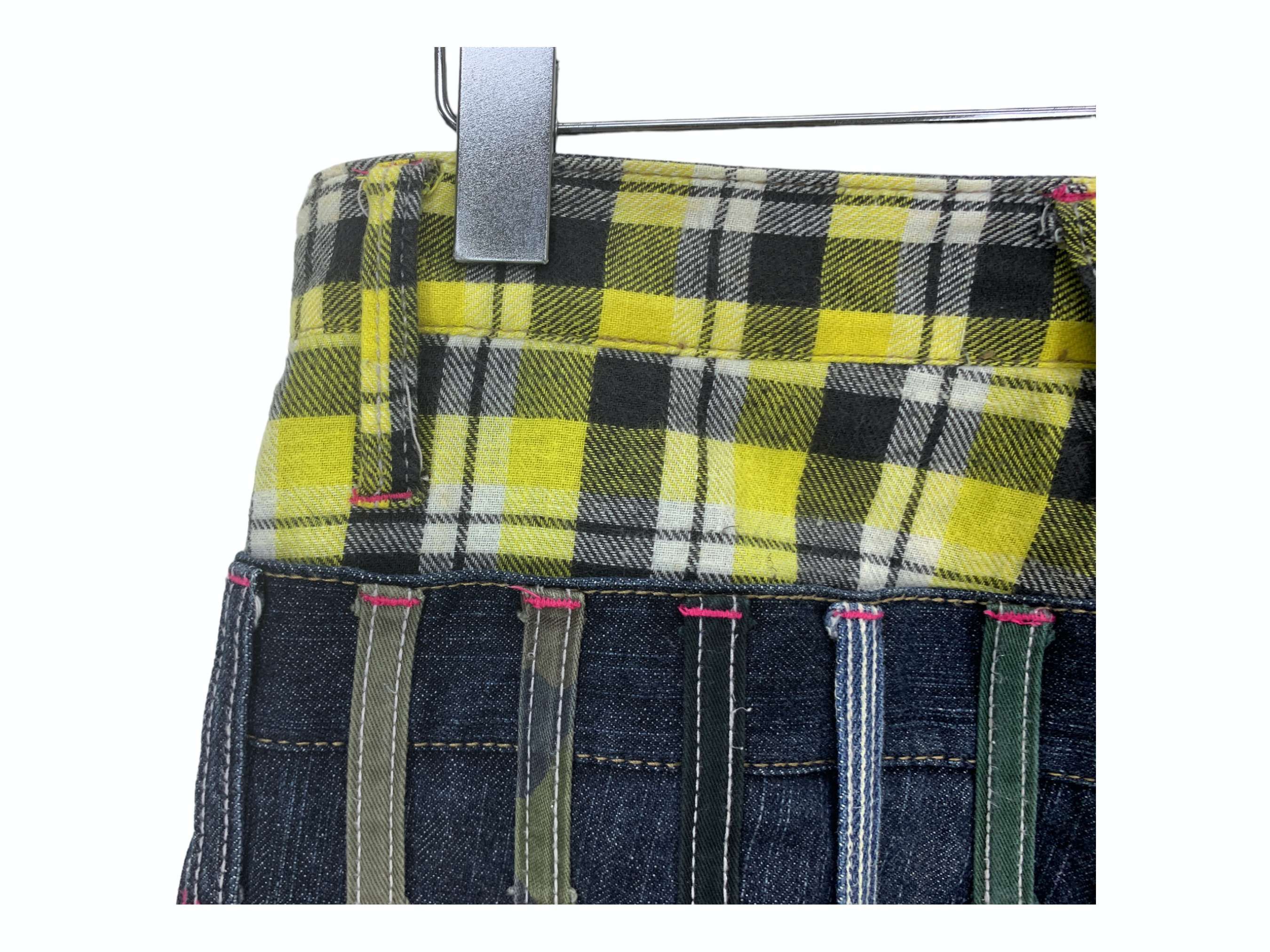 Japanese Brand Antfui Denim Jeans Double Waist Punk Bondage Goth Pants Size US 29 - 14 Thumbnail