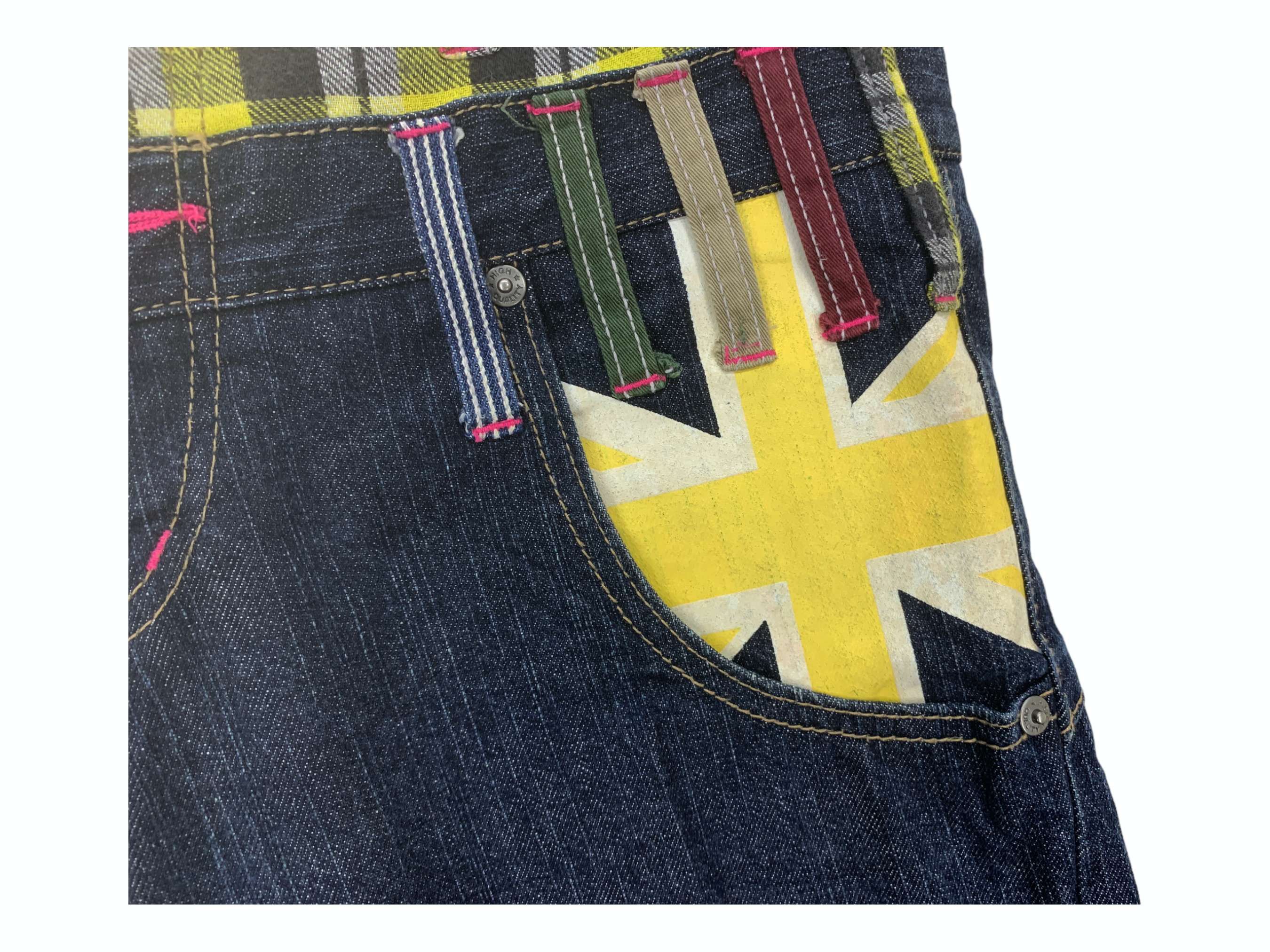 Japanese Brand Antfui Denim Jeans Double Waist Punk Bondage Goth Pants Size US 29 - 11 Thumbnail