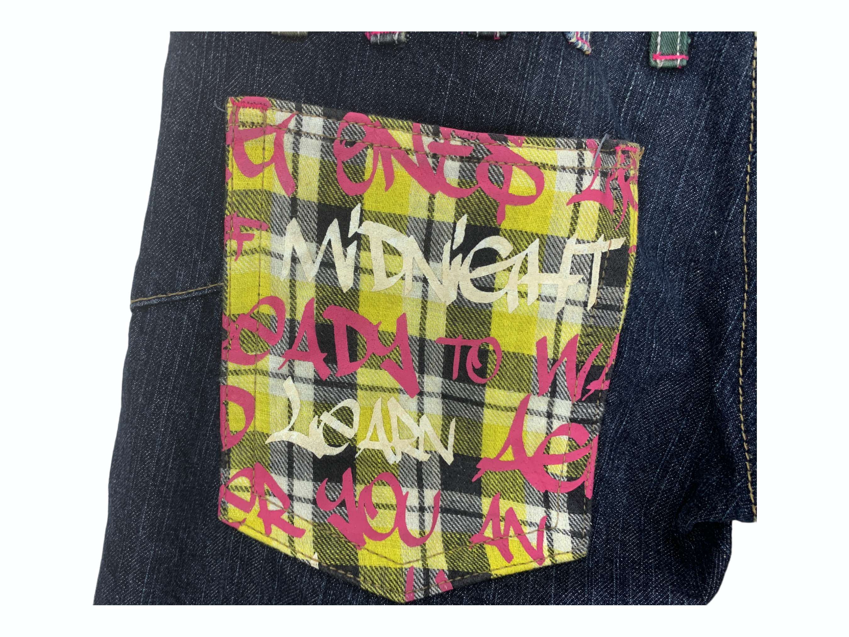 Japanese Brand Antfui Denim Jeans Double Waist Punk Bondage Goth Pants Size US 29 - 13 Thumbnail