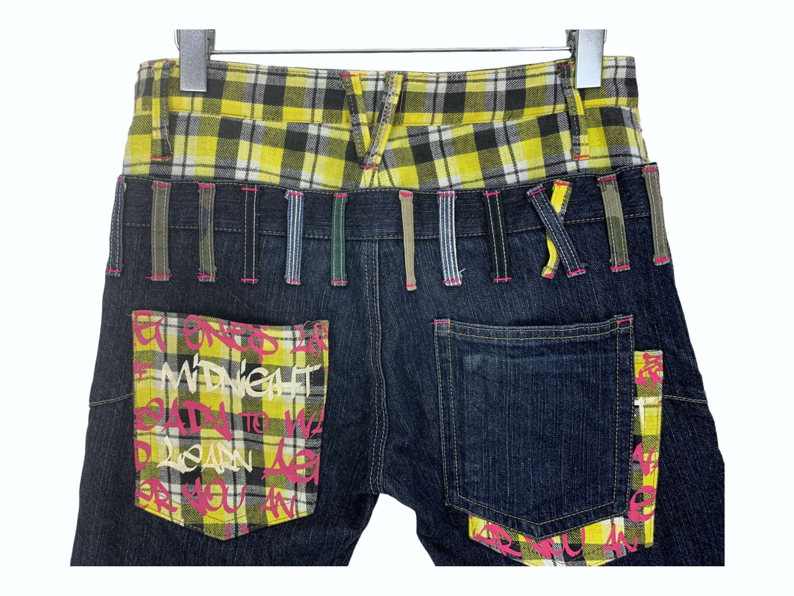 Japanese Brand Antfui Denim Jeans Double Waist Punk Bondage Goth Pants Size US 29 - 6 Thumbnail