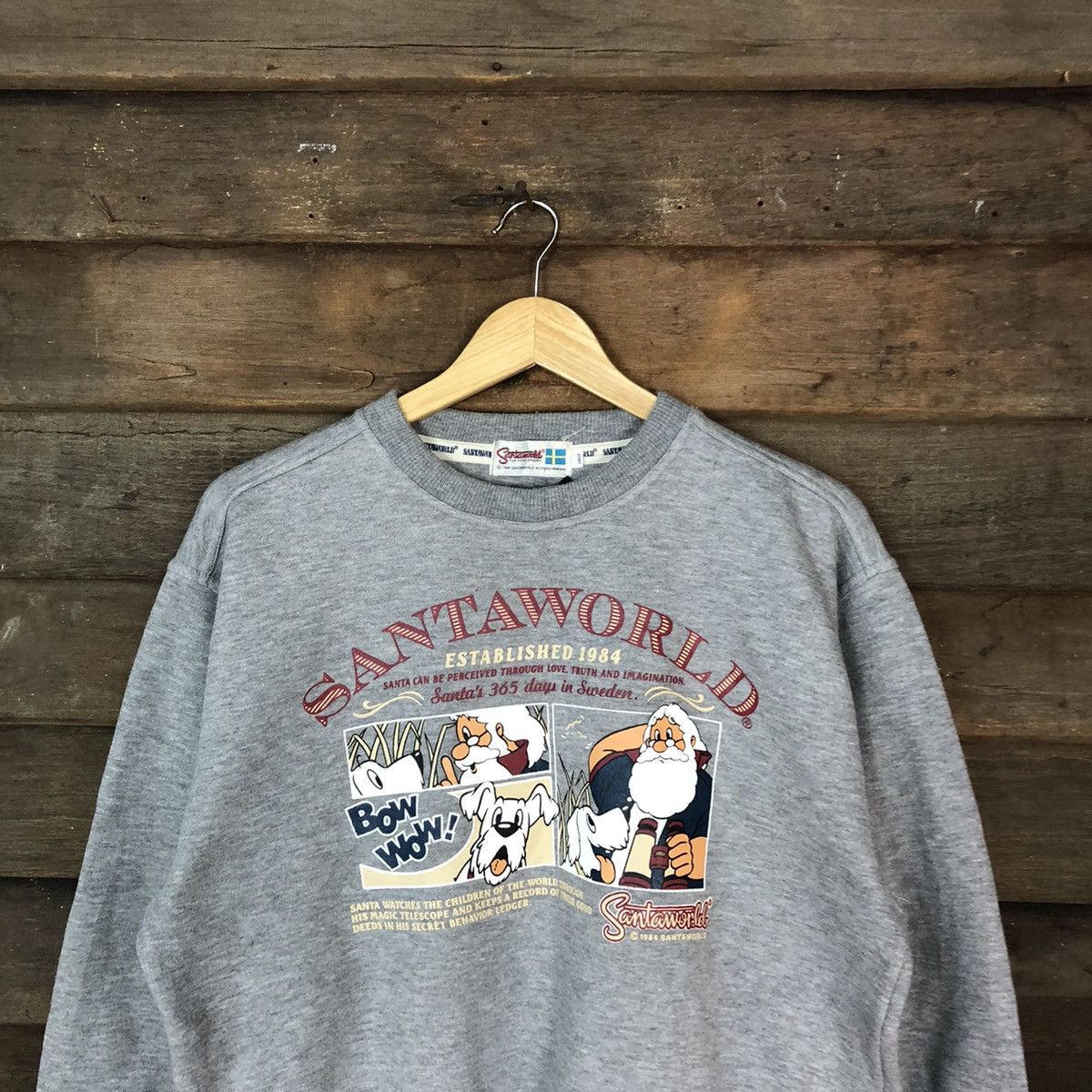 Japanese Brand × Vintage Santa World cartoon vintage Grey Sweatshirt #5043 Size US L / EU 52-54 / 3 - 2 Thumbnail