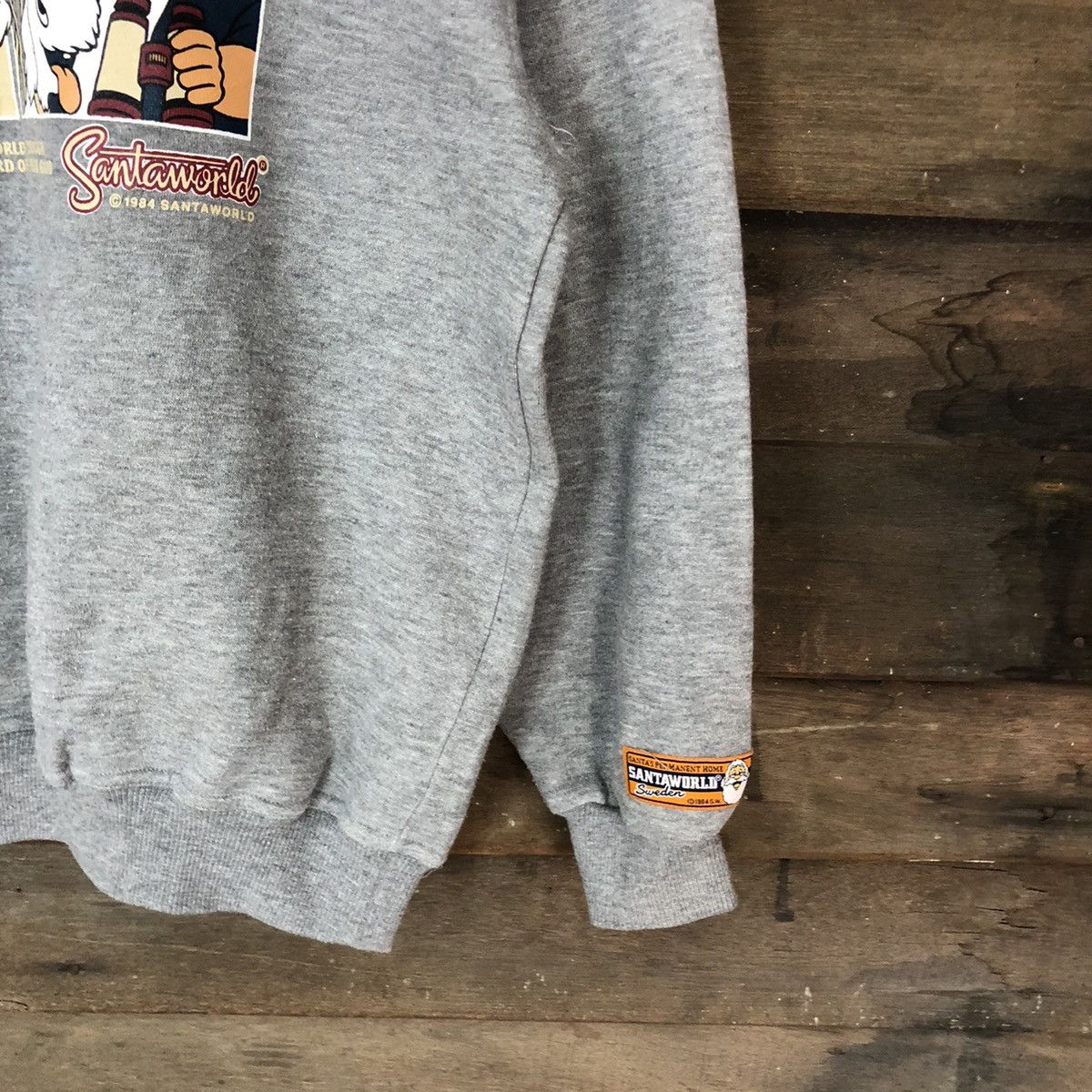 Japanese Brand × Vintage Santa World cartoon vintage Grey Sweatshirt #5043 Size US L / EU 52-54 / 3 - 5 Thumbnail