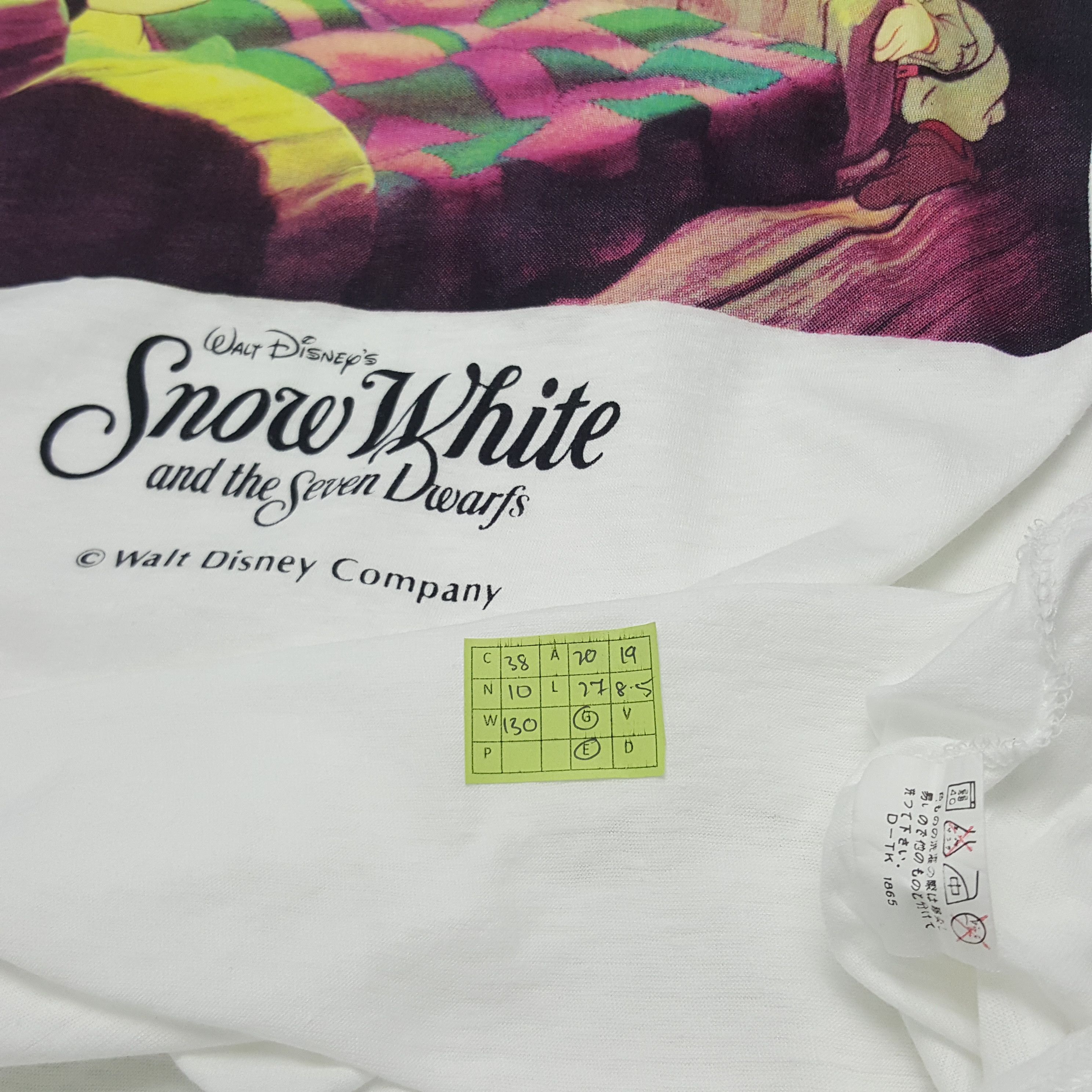 Disney × Vintage Vintage Snow White Walt Disney Tshirt Size US M / EU 48-50 / 2 - 5 Thumbnail