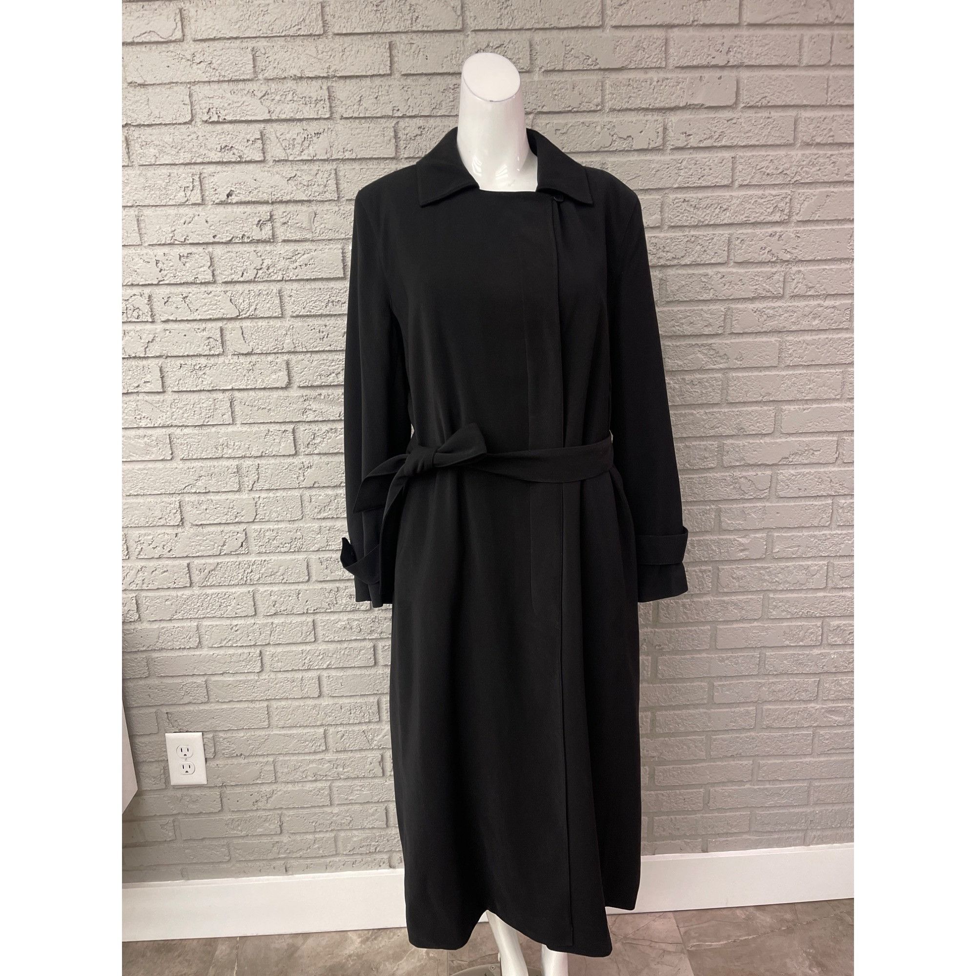 Anne Klein Anne Klein New York Black Long Coat Size 8P Size M / US 6-8 / IT 42-44 - 5 Thumbnail