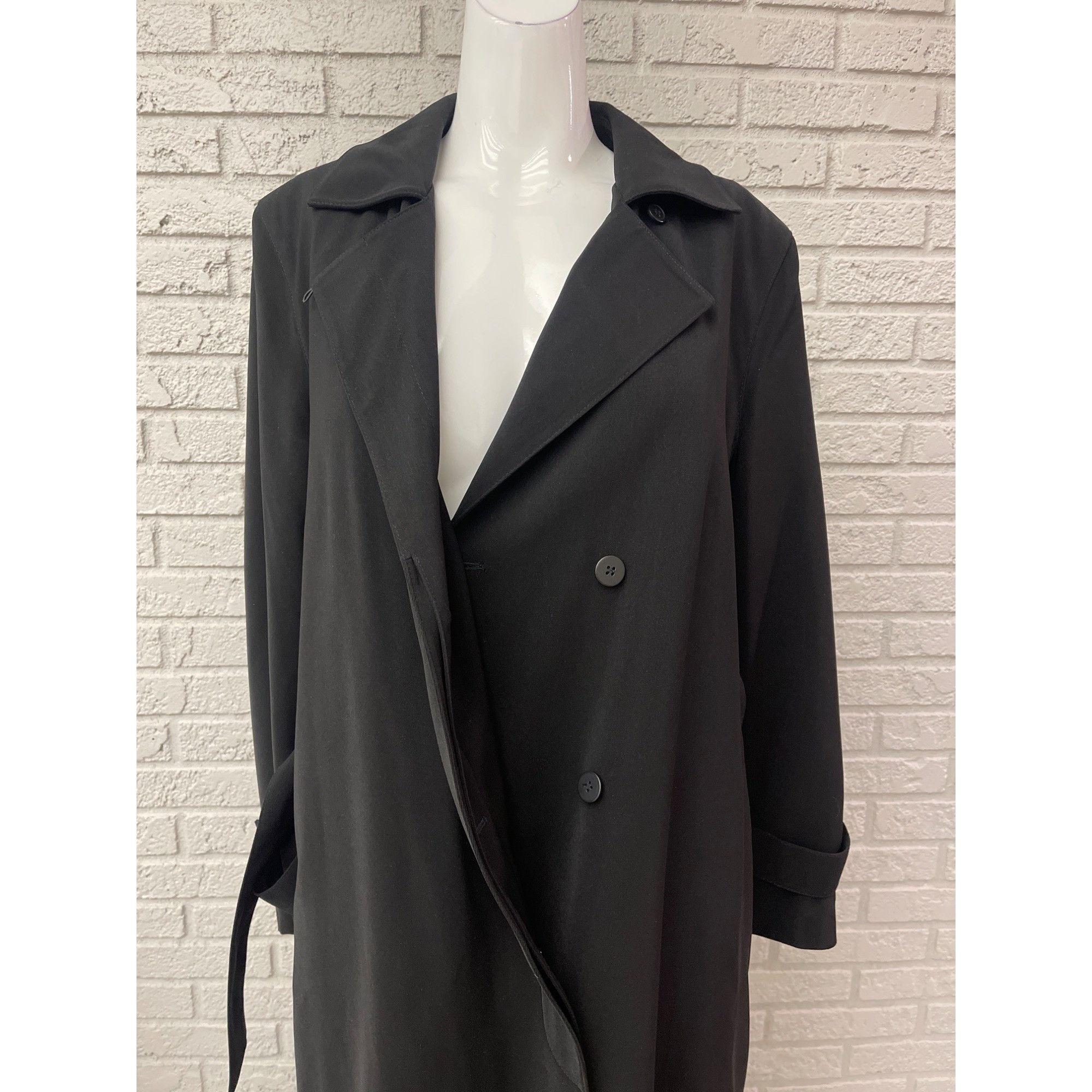 Anne Klein Anne Klein New York Black Long Coat Size 8P Size M / US 6-8 / IT 42-44 - 8 Thumbnail