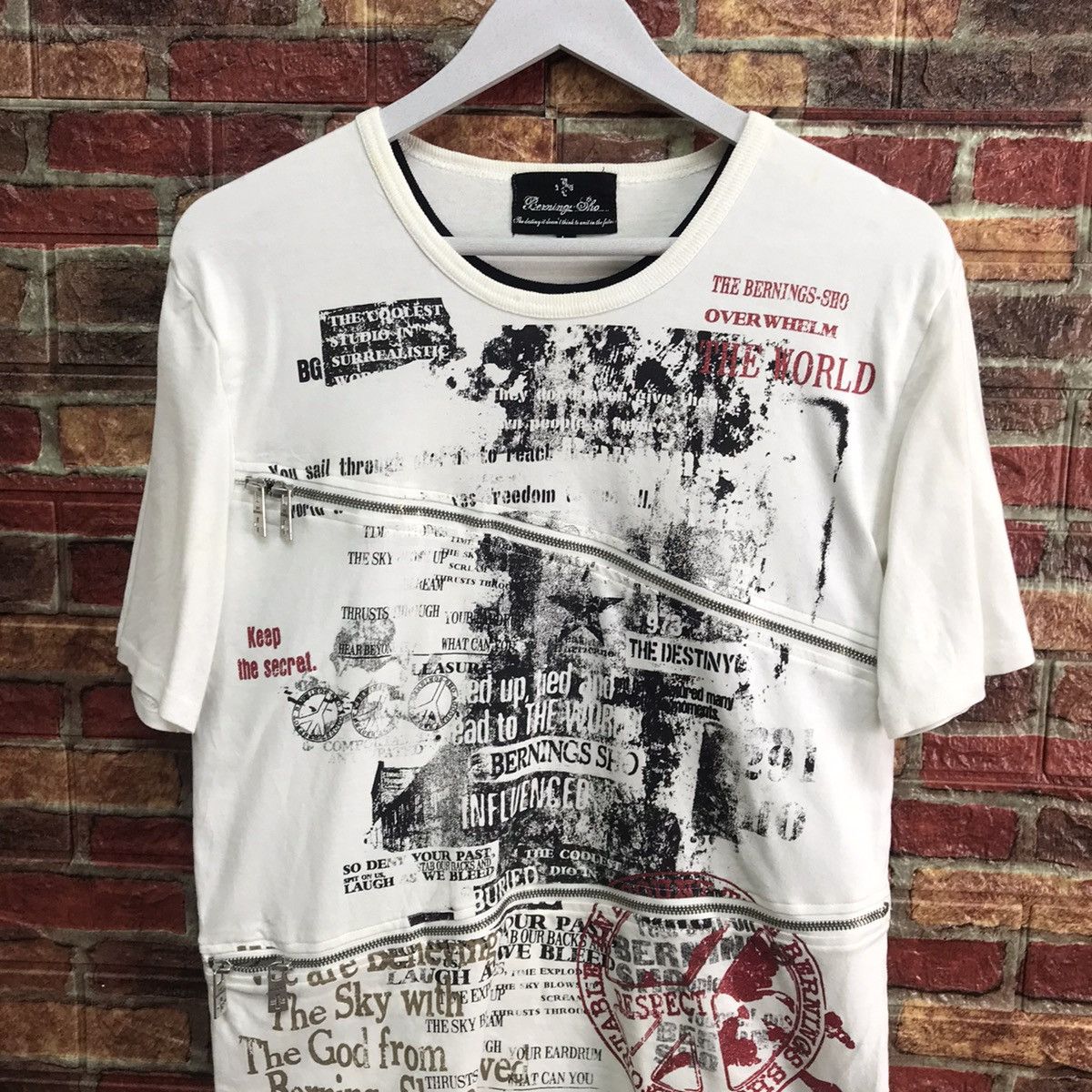 Japanese Brand Bernings Sho Punk seditionaries tshirt zipper japan fashion Size US M / EU 48-50 / 2 - 4 Thumbnail