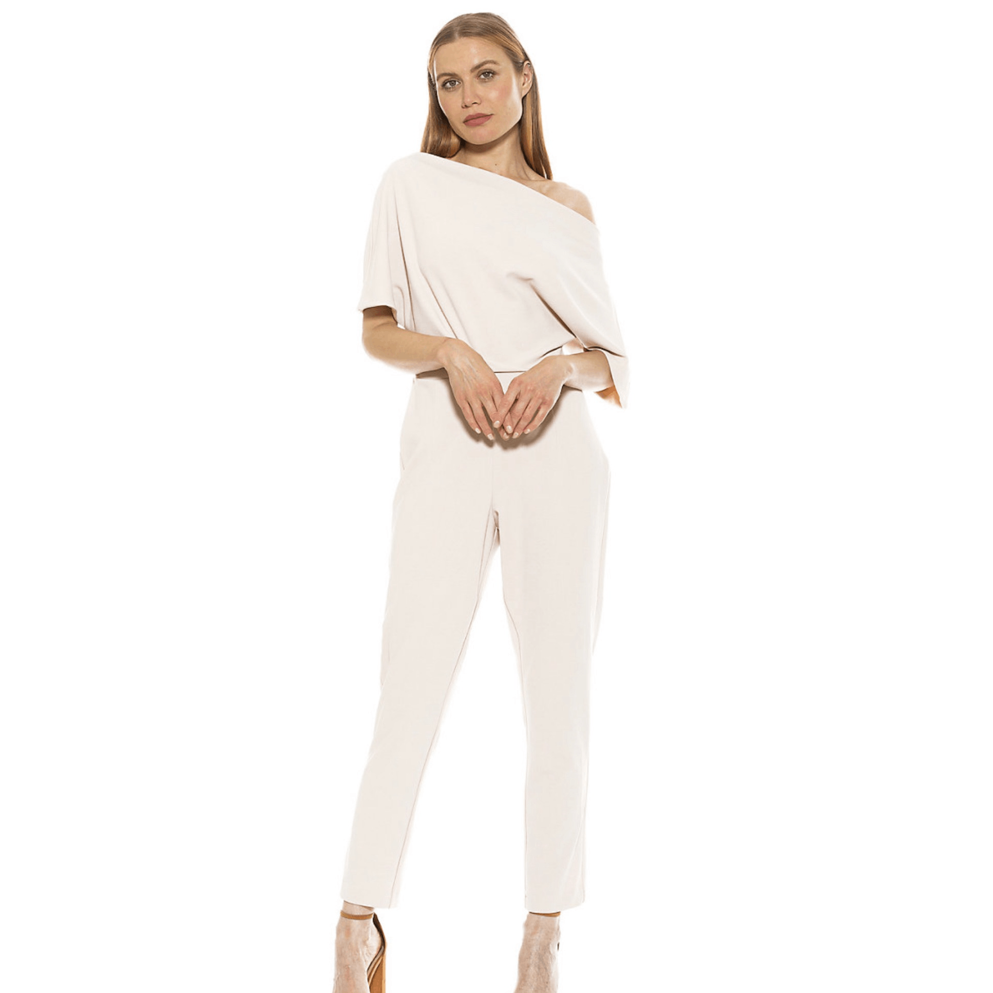 Alexia Admor Light Blue Drop Shoulder Jumpsuit Size XS NWT