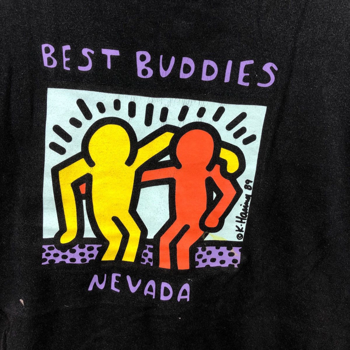 Keith Haring Vintage KEITH HARING NEVADA Best Buddies 1989 Pop Arts Size US M / EU 48-50 / 2 - 5 Thumbnail
