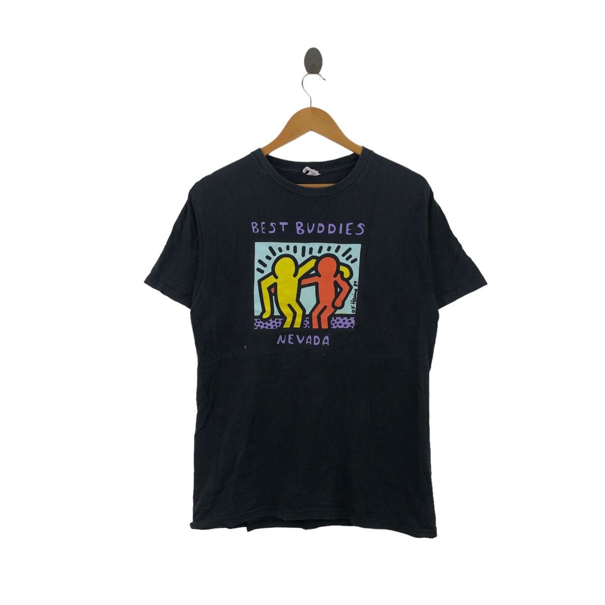 Keith Haring Vintage KEITH HARING NEVADA Best Buddies 1989 Pop Arts Size US M / EU 48-50 / 2 - 1 Thumbnail