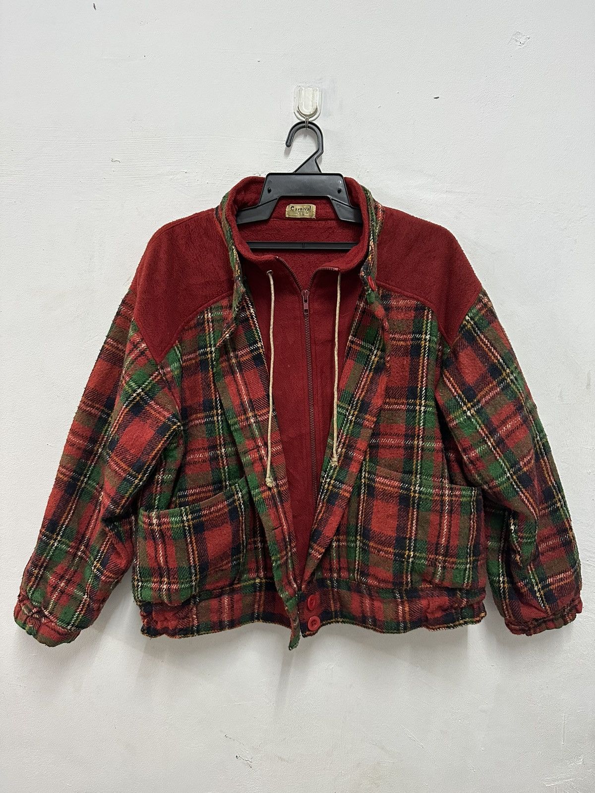 Japanese Brand VTG Carnival Wool Flannel Utility Jacket Size US M / EU 48-50 / 2 - 2 Thumbnail