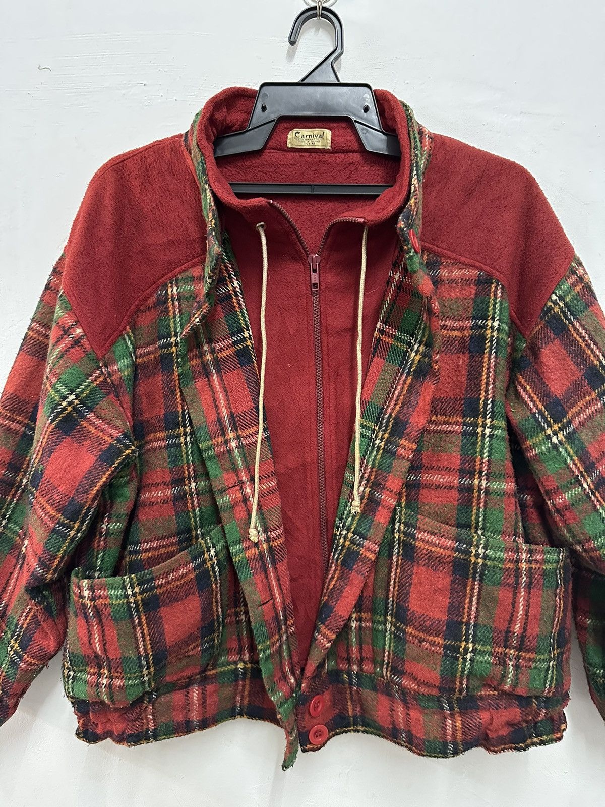 Japanese Brand VTG Carnival Wool Flannel Utility Jacket Size US M / EU 48-50 / 2 - 4 Thumbnail