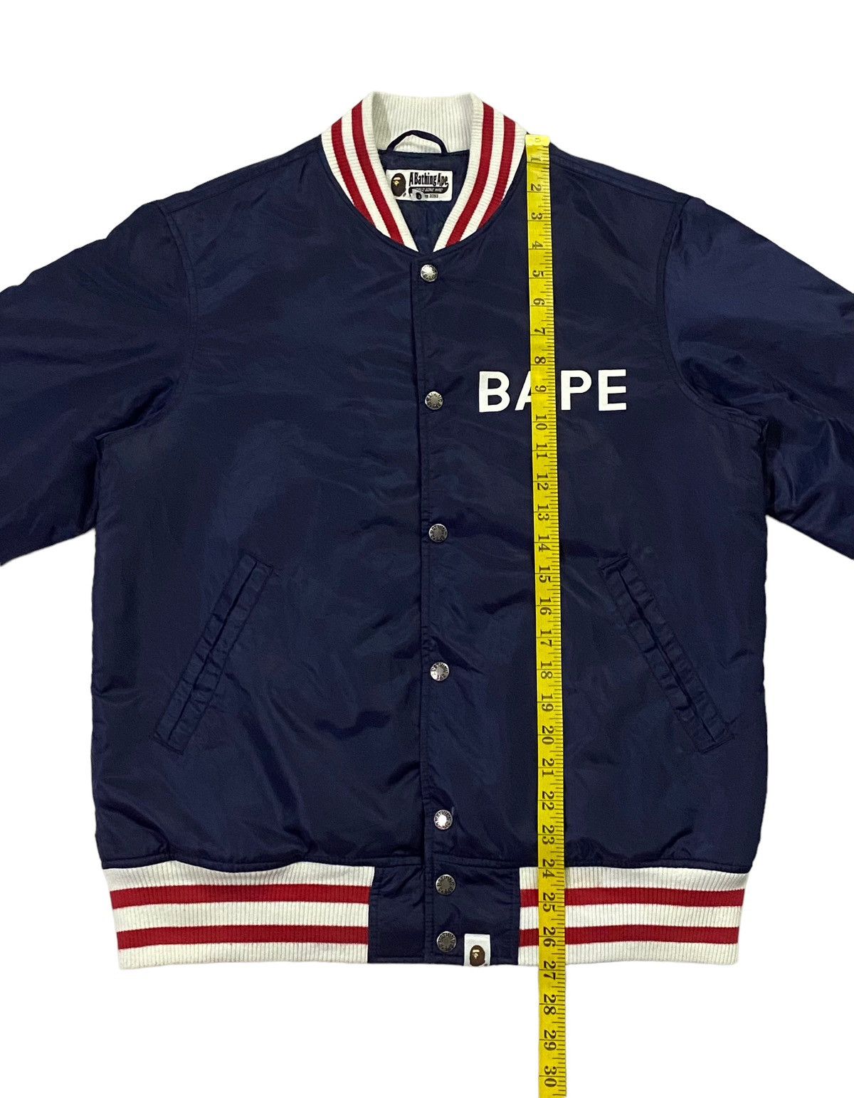 Bape A Bathing Ape ( BAPE ) Satin Baseball Jacket Size US M / EU 48-50 / 2 - 5 Thumbnail