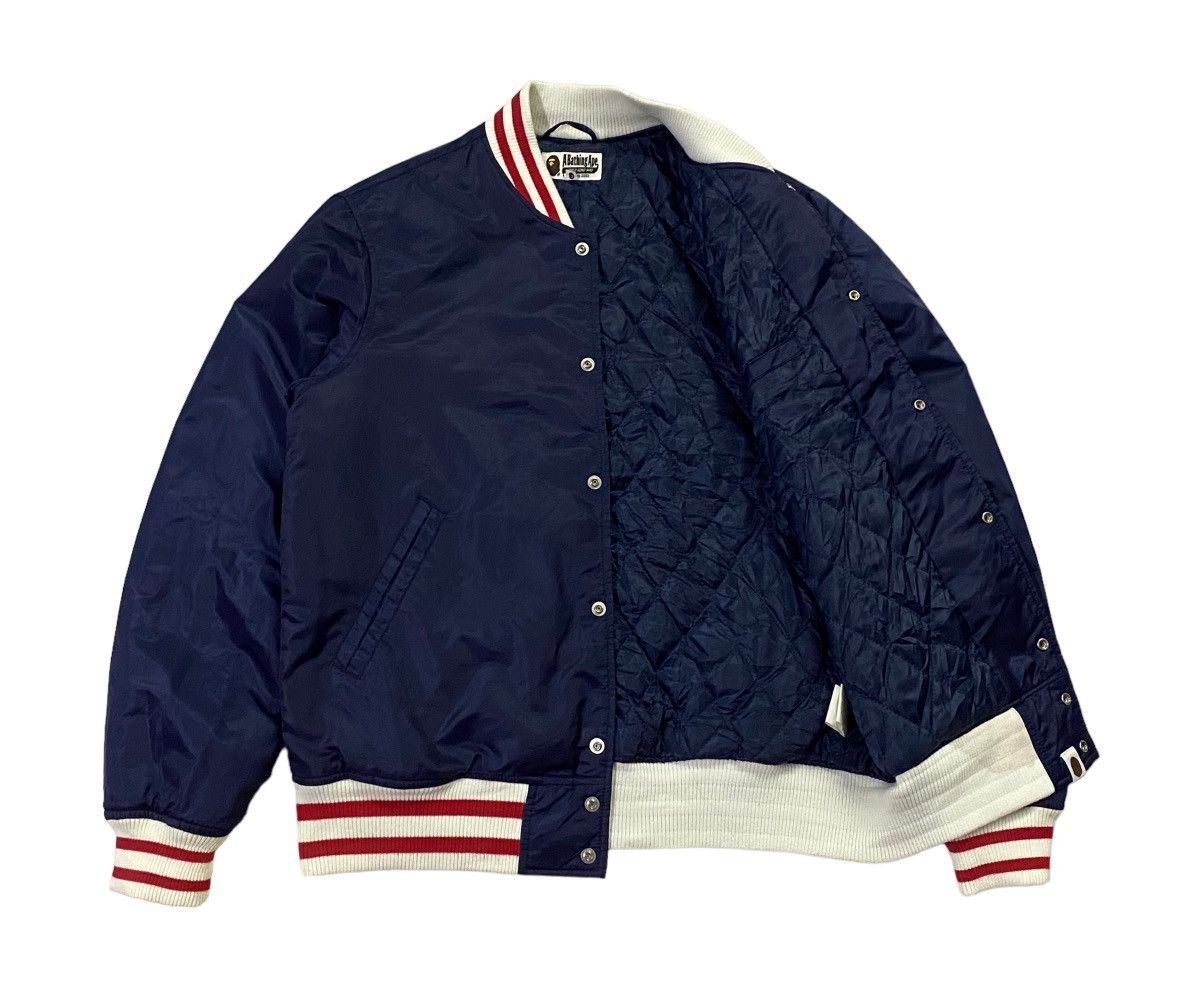 Bape A Bathing Ape ( BAPE ) Satin Baseball Jacket Size US M / EU 48-50 / 2 - 24 Thumbnail