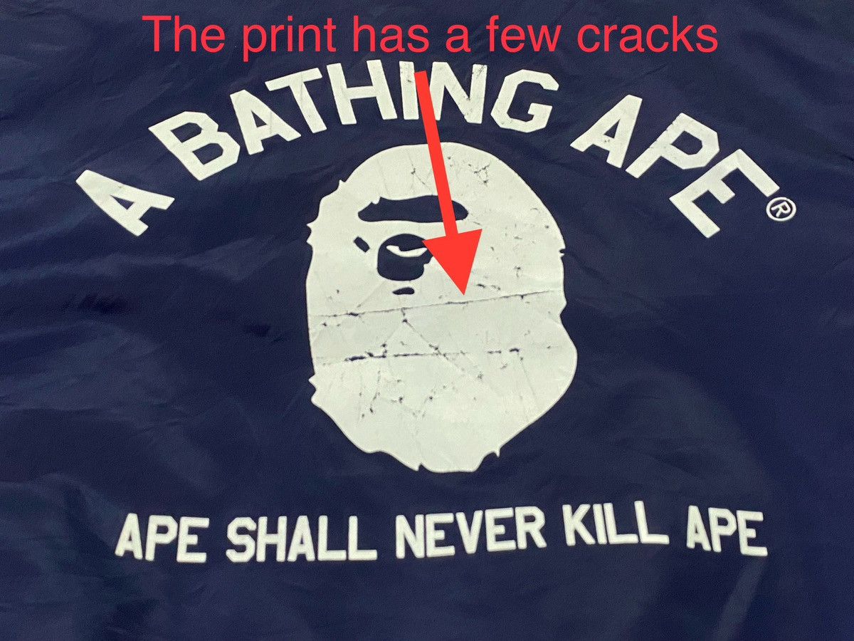 Bape A Bathing Ape ( BAPE ) Satin Baseball Jacket Size US M / EU 48-50 / 2 - 18 Thumbnail
