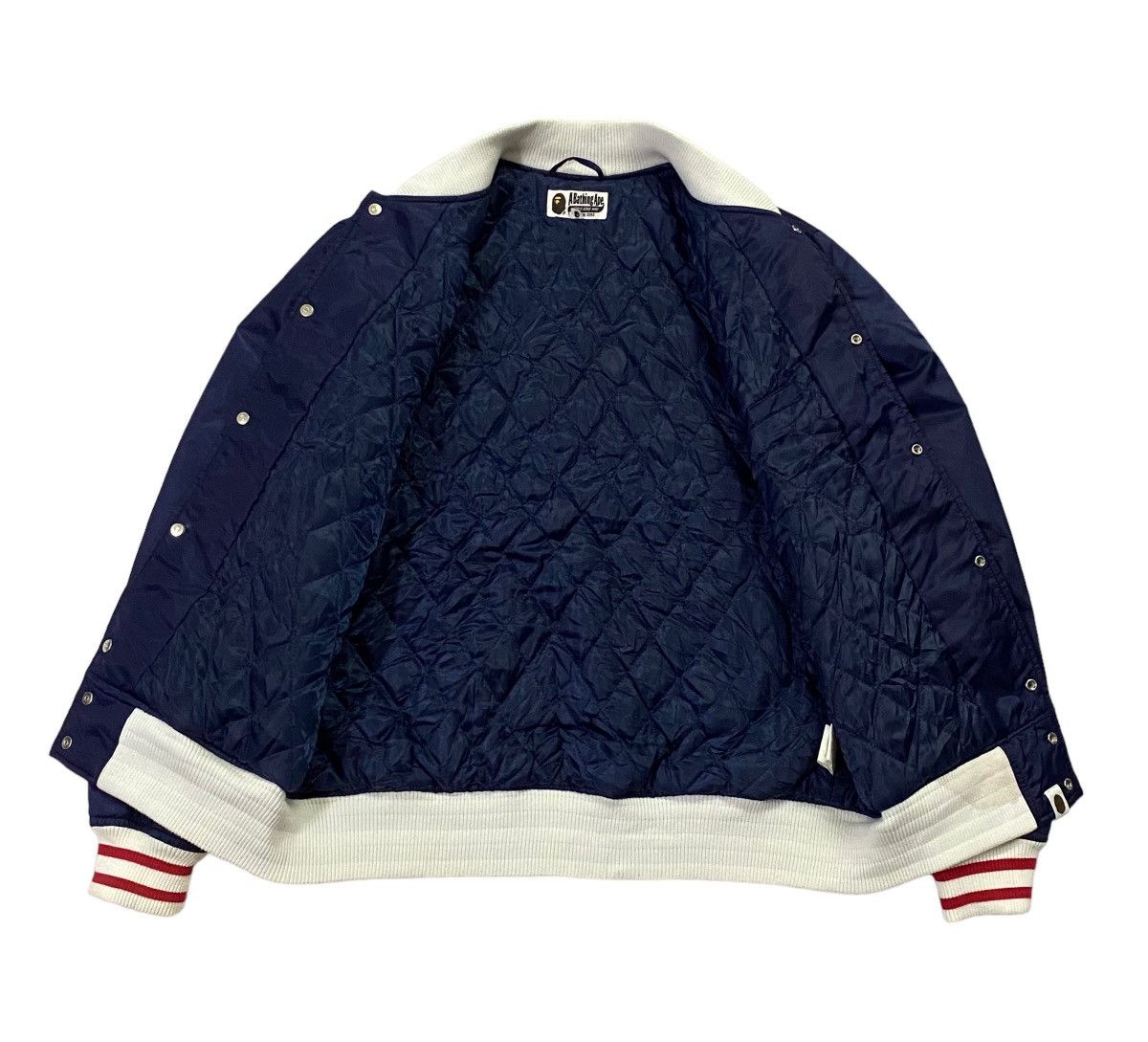 Bape A Bathing Ape ( BAPE ) Satin Baseball Jacket Size US M / EU 48-50 / 2 - 25 Thumbnail