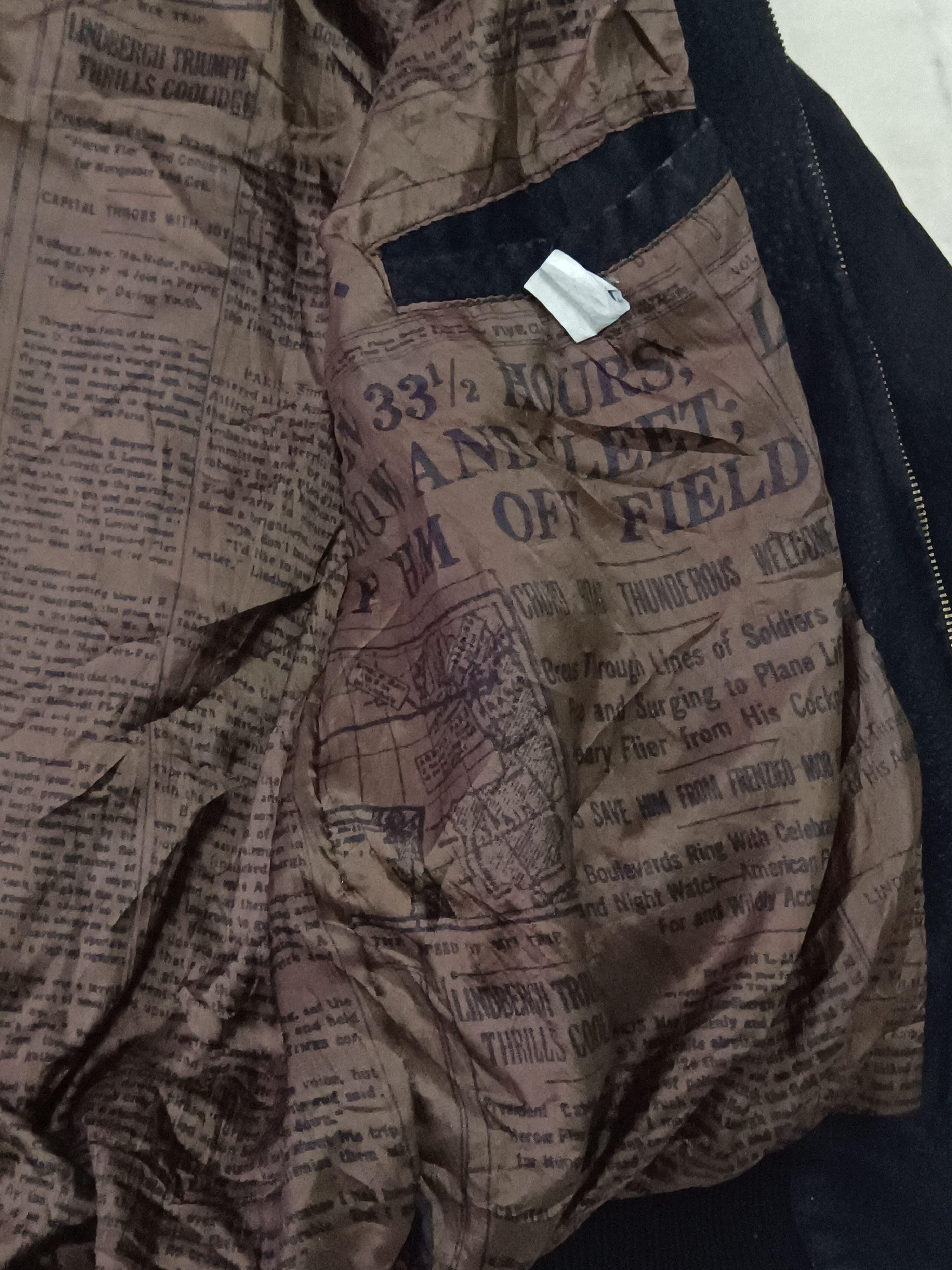Mustang × Vintage MUSTANG x CAPT. CHARLES LINDBERGH x LEATHER BOMBER JACKET Size US XL / EU 56 / 4 - 7 Thumbnail