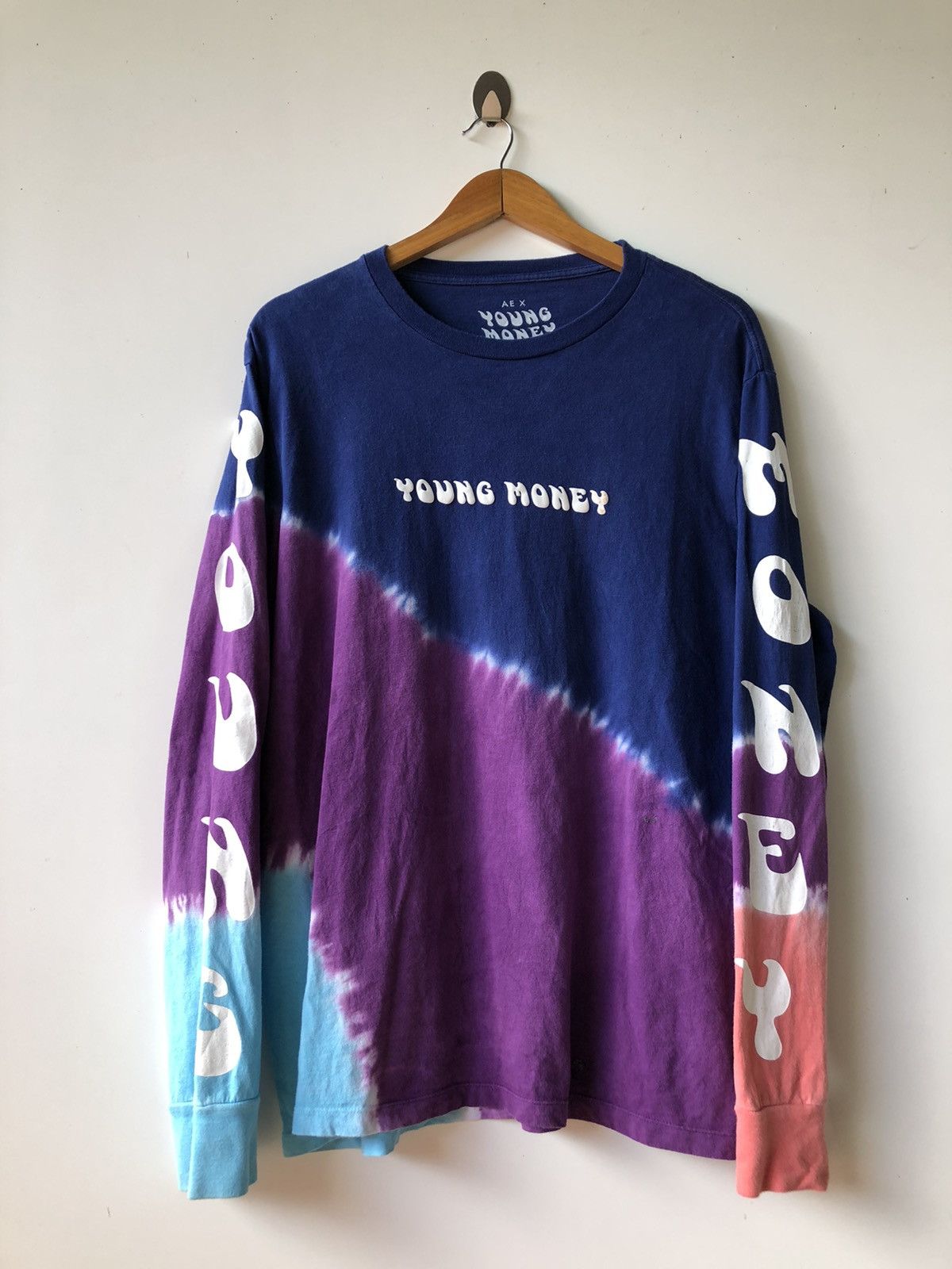 Lil Wayne AE X YOUNG MONEY long sleeve shirt Acid Wash Size US XL / EU 56 / 4 - 2 Thumbnail