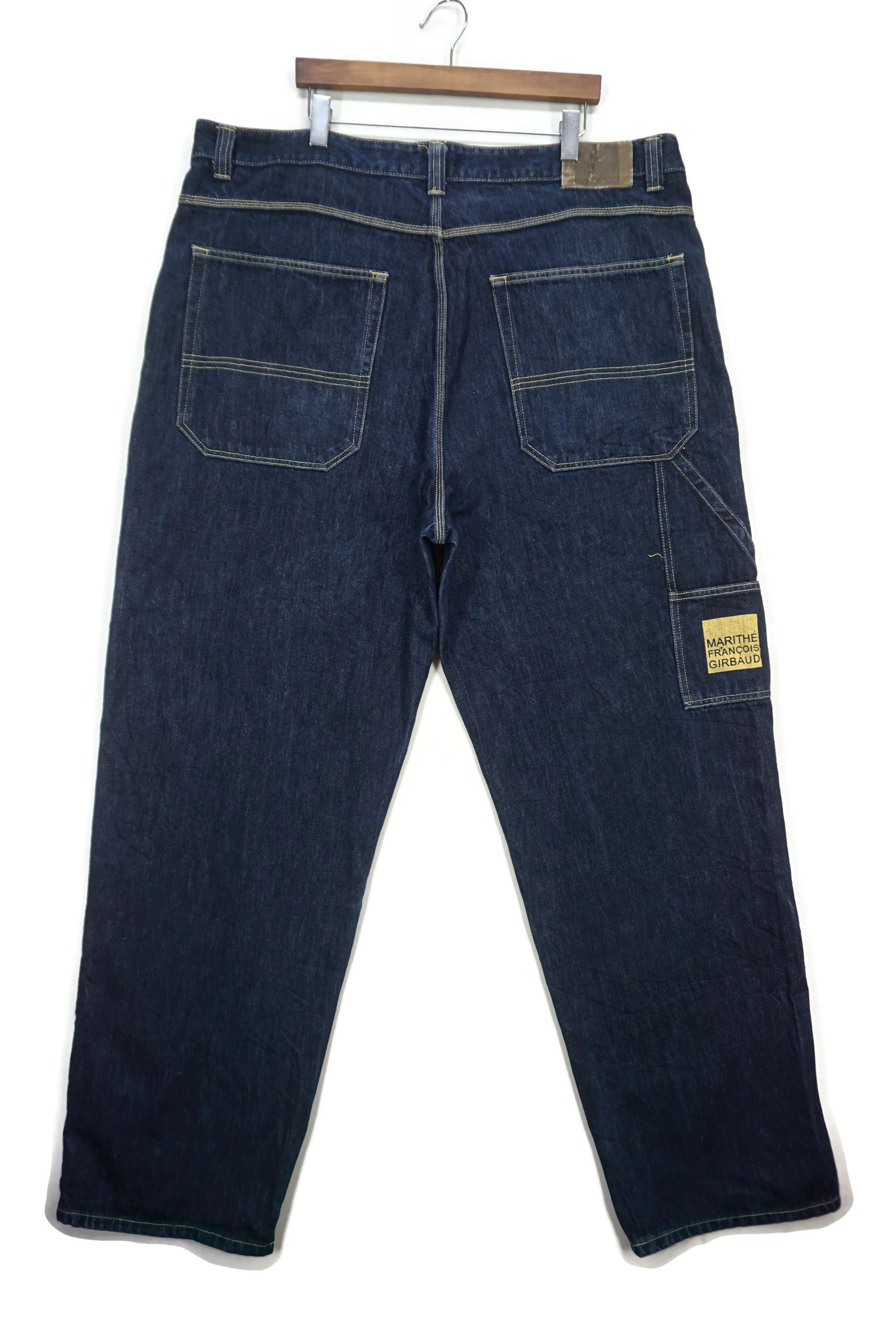 image of Marithe Francois Girbaud x Vintage Hip Hop Skateboards Relaxed Loose Carpenter Baggy Pants in Blue 