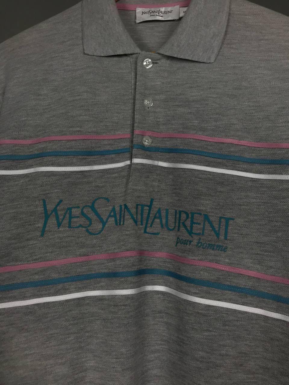 Yves Saint Laurent YSL Yves Saint Laurent luxury center logo polo tee Size US M / EU 48-50 / 2 - 3 Thumbnail