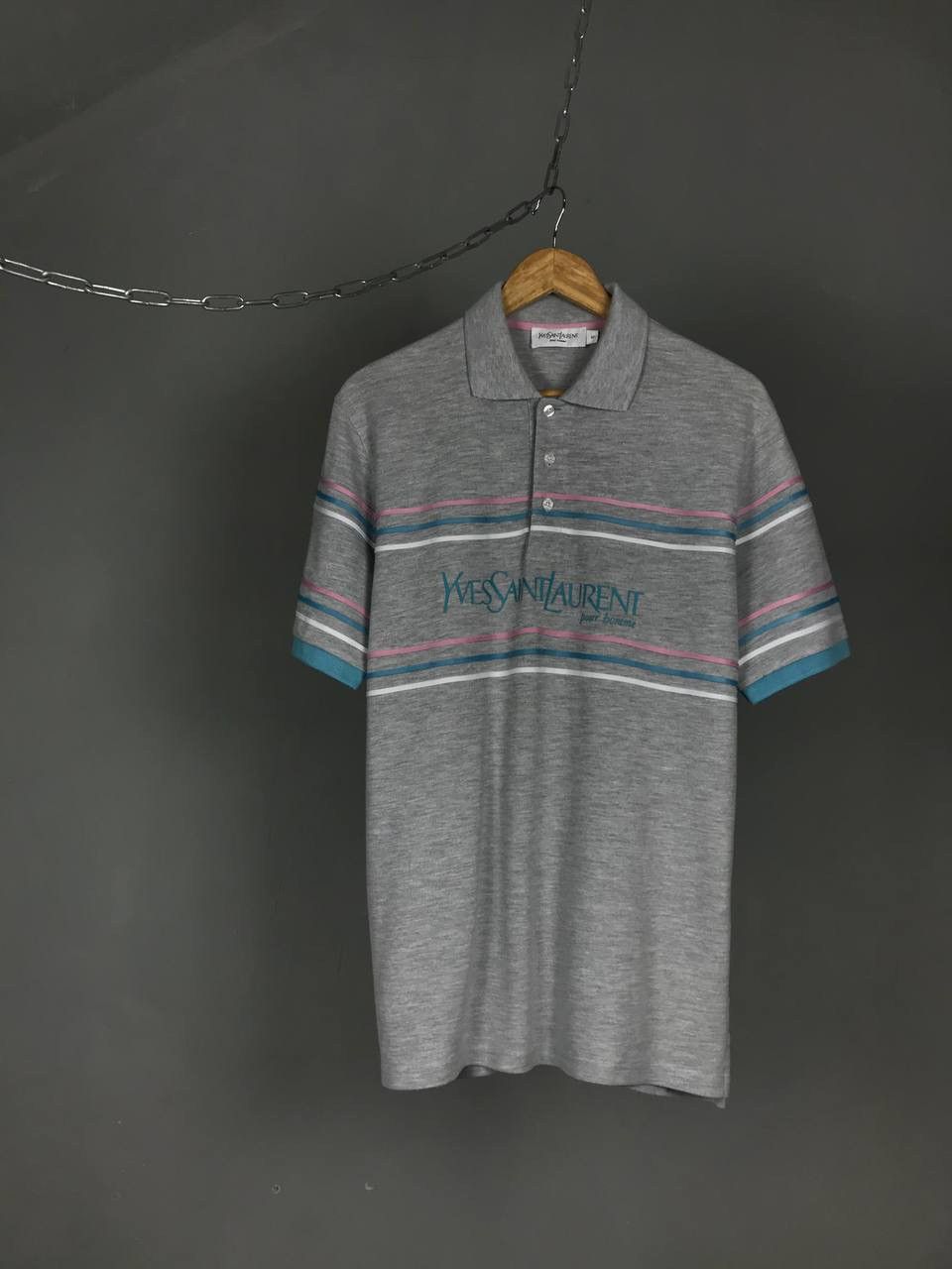 Yves Saint Laurent YSL Yves Saint Laurent luxury center logo polo tee Size US M / EU 48-50 / 2 - 1 Thumbnail
