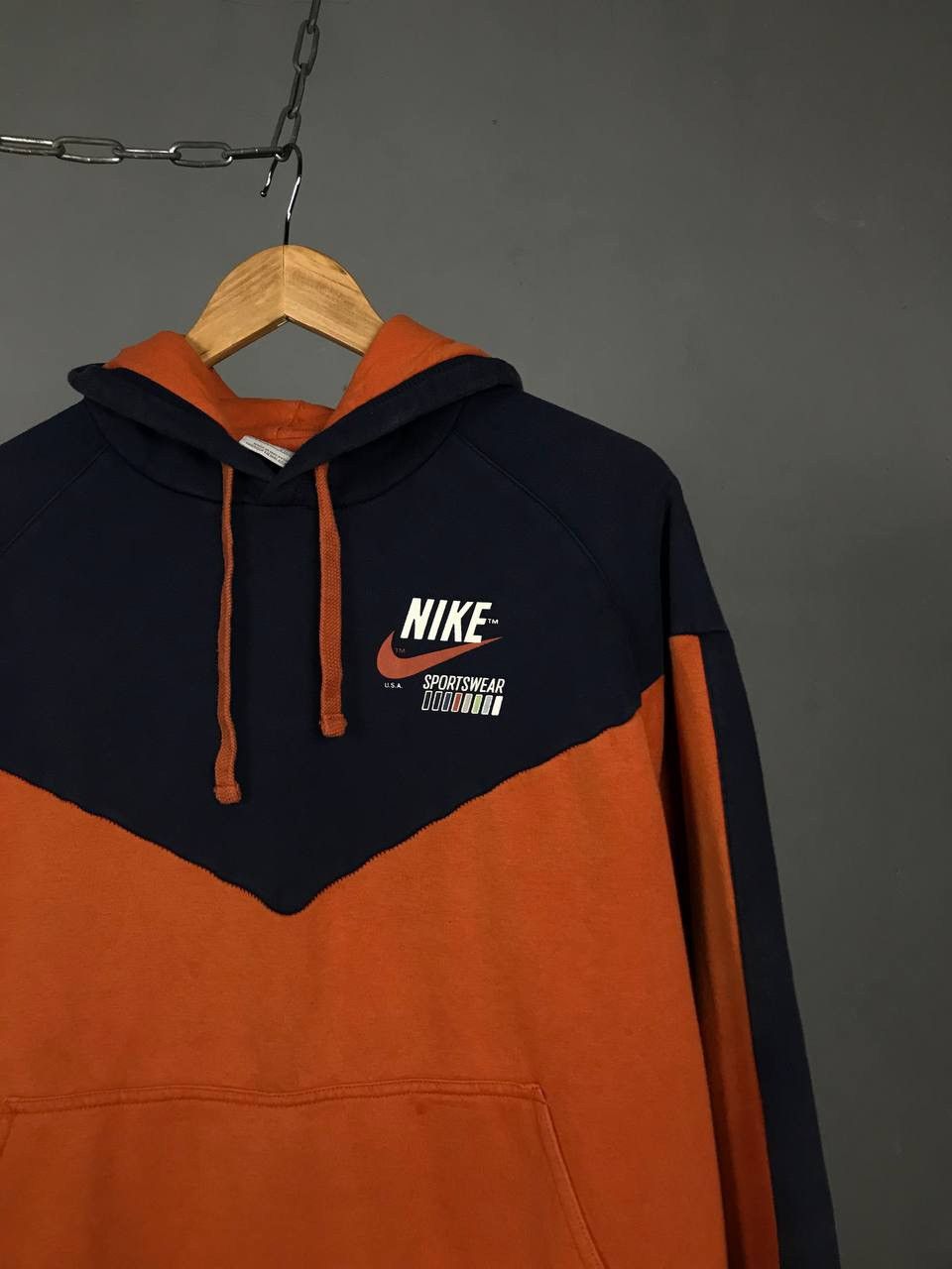 Nike × Vintage Nike swoosh streetwear vintage hoodie Size US L / EU 52-54 / 3 - 2 Thumbnail