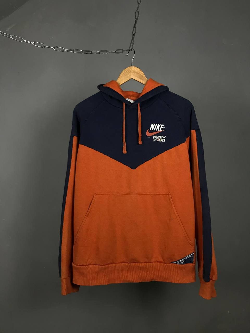 Nike × Vintage Nike swoosh streetwear vintage hoodie Size US L / EU 52-54 / 3 - 1 Thumbnail