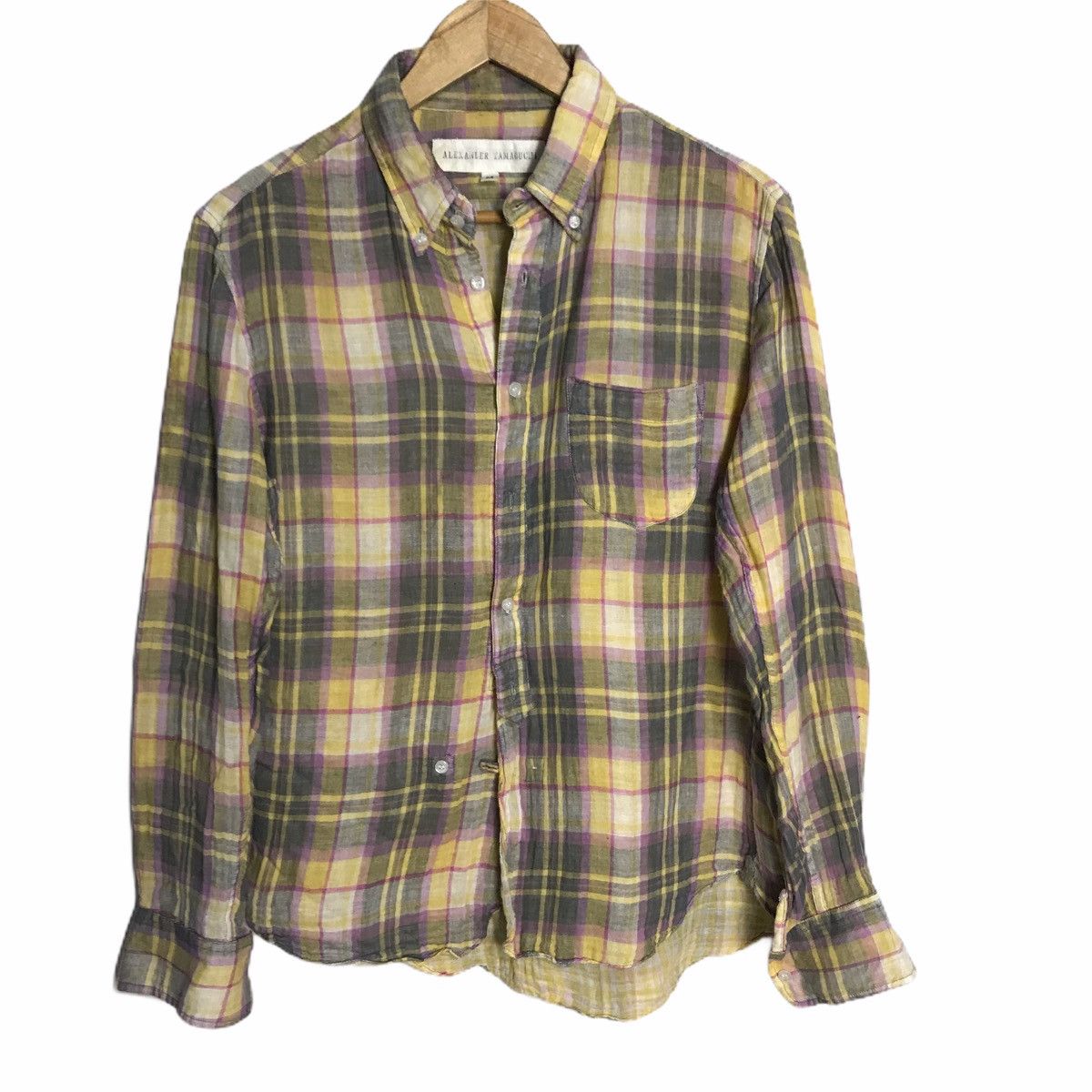 ALEXANDER YAMAGUCHI Multi-Color Button Down Plaid Men's