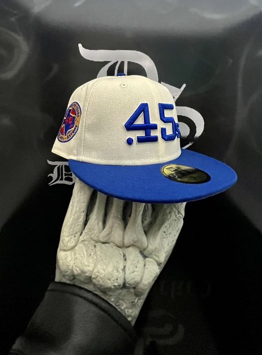 New Era x Hat Club Exclusive Beer Pack Houston Astros Colt 45s 40 Years Patch 59FIFTY Fitted Hat White/Royal