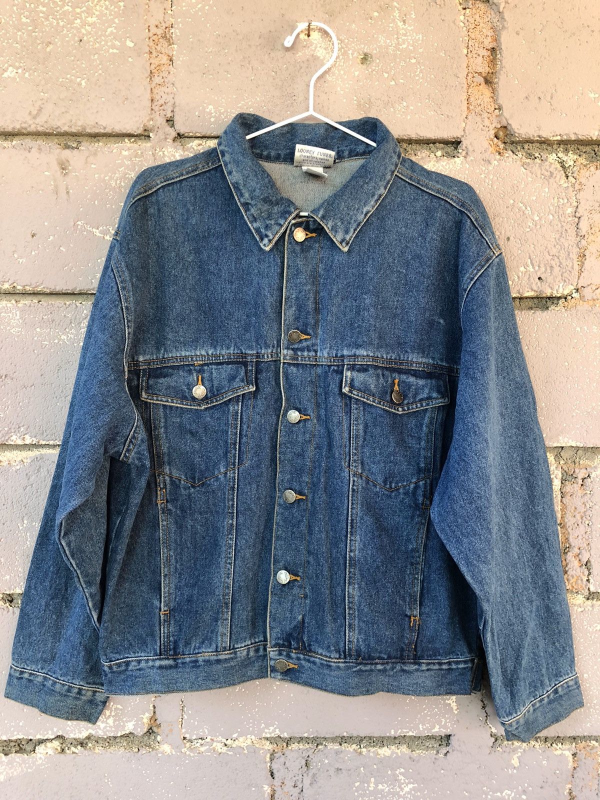 Cartoon Network Rare 90s Vintage Bugs Bunny Looney Tunes Jeans Denim Jacket Size US L / EU 52-54 / 3 - 2 Thumbnail