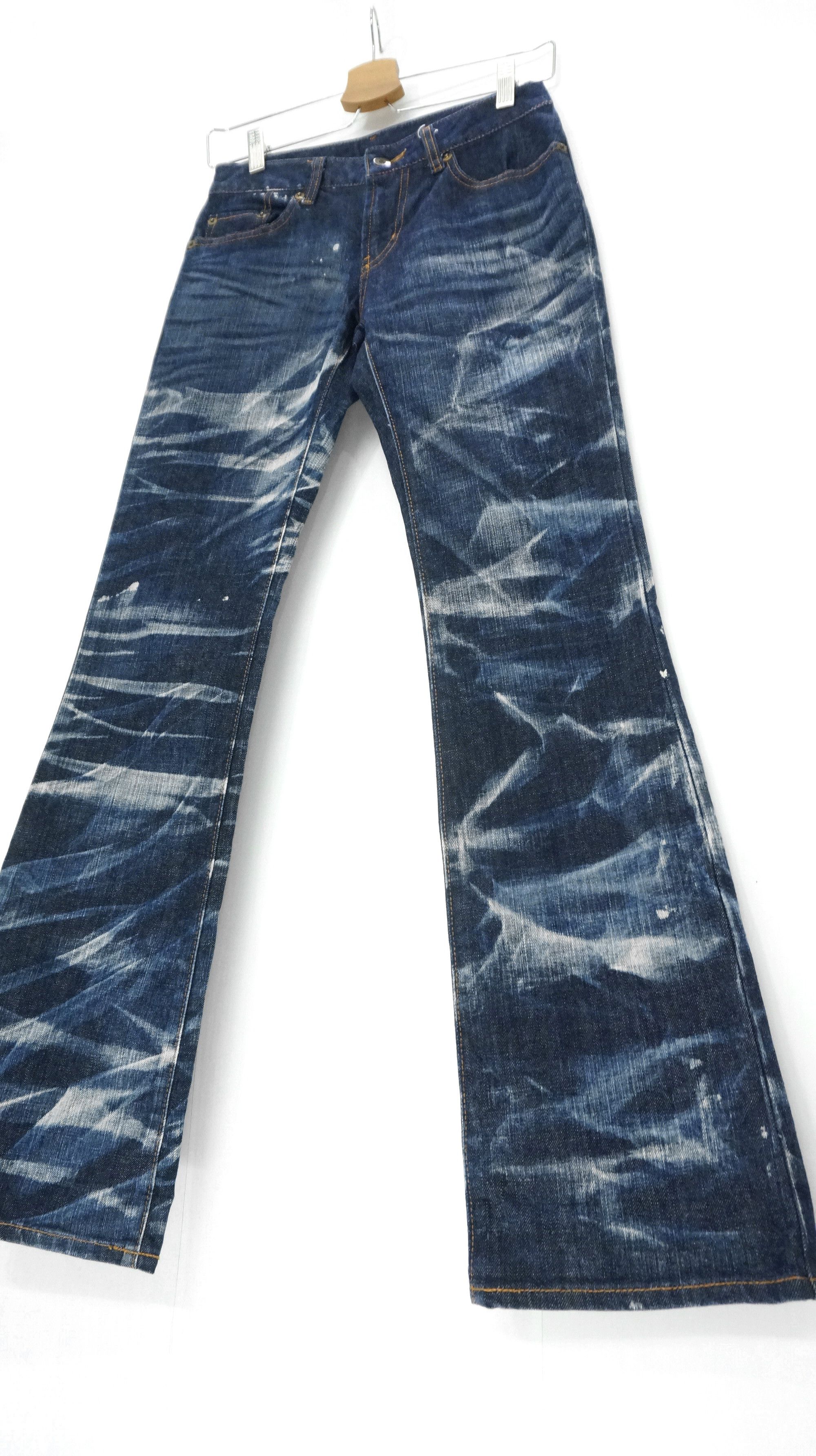 Japanese Brand 🔥🔥 UNIQLO Acid Wash Skinny Bootcut Jeans Size US 26 / EU 42 - 1 Thumbnail