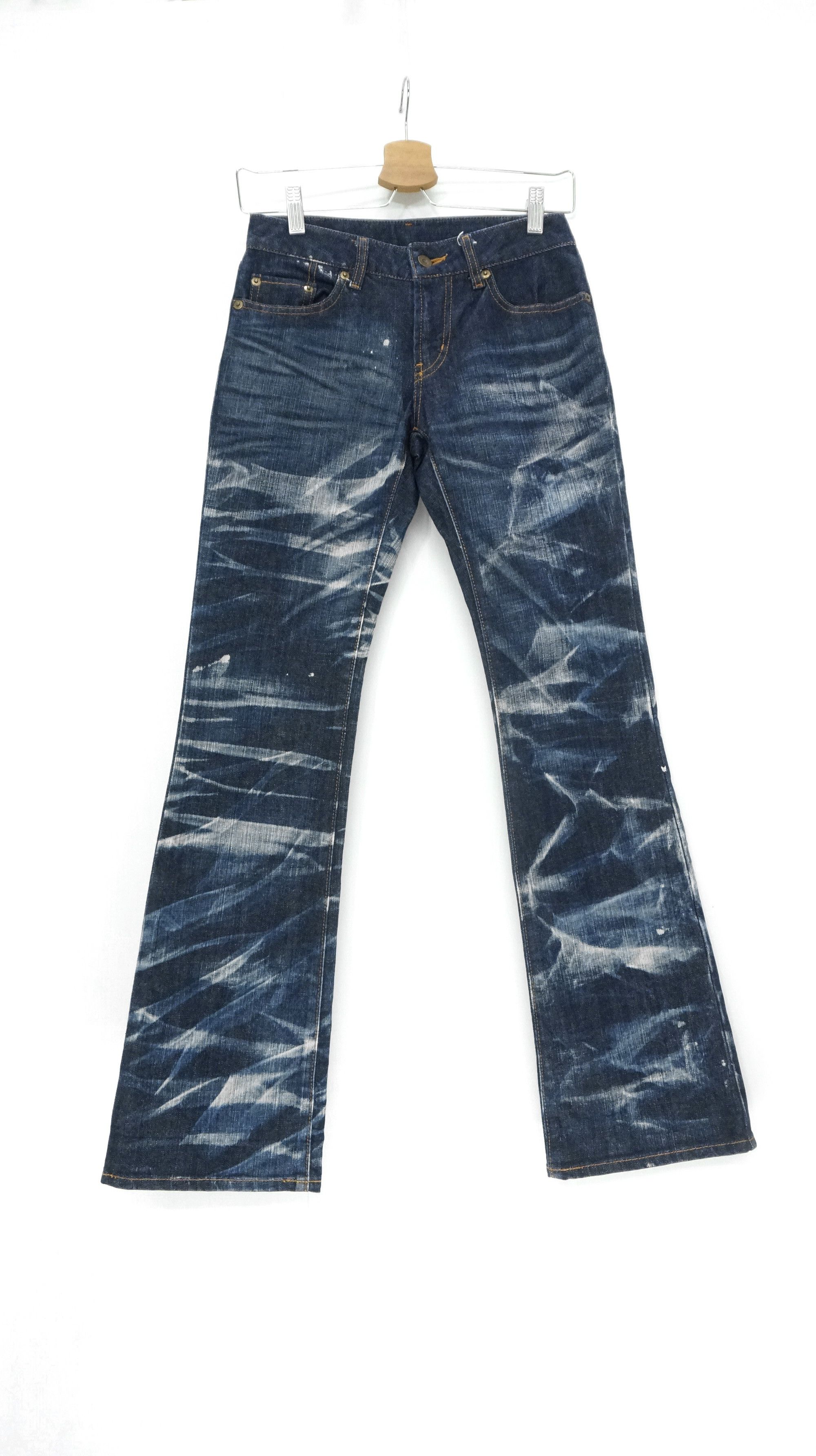 Japanese Brand 🔥🔥 UNIQLO Acid Wash Skinny Bootcut Jeans Size US 26 / EU 42 - 2 Thumbnail