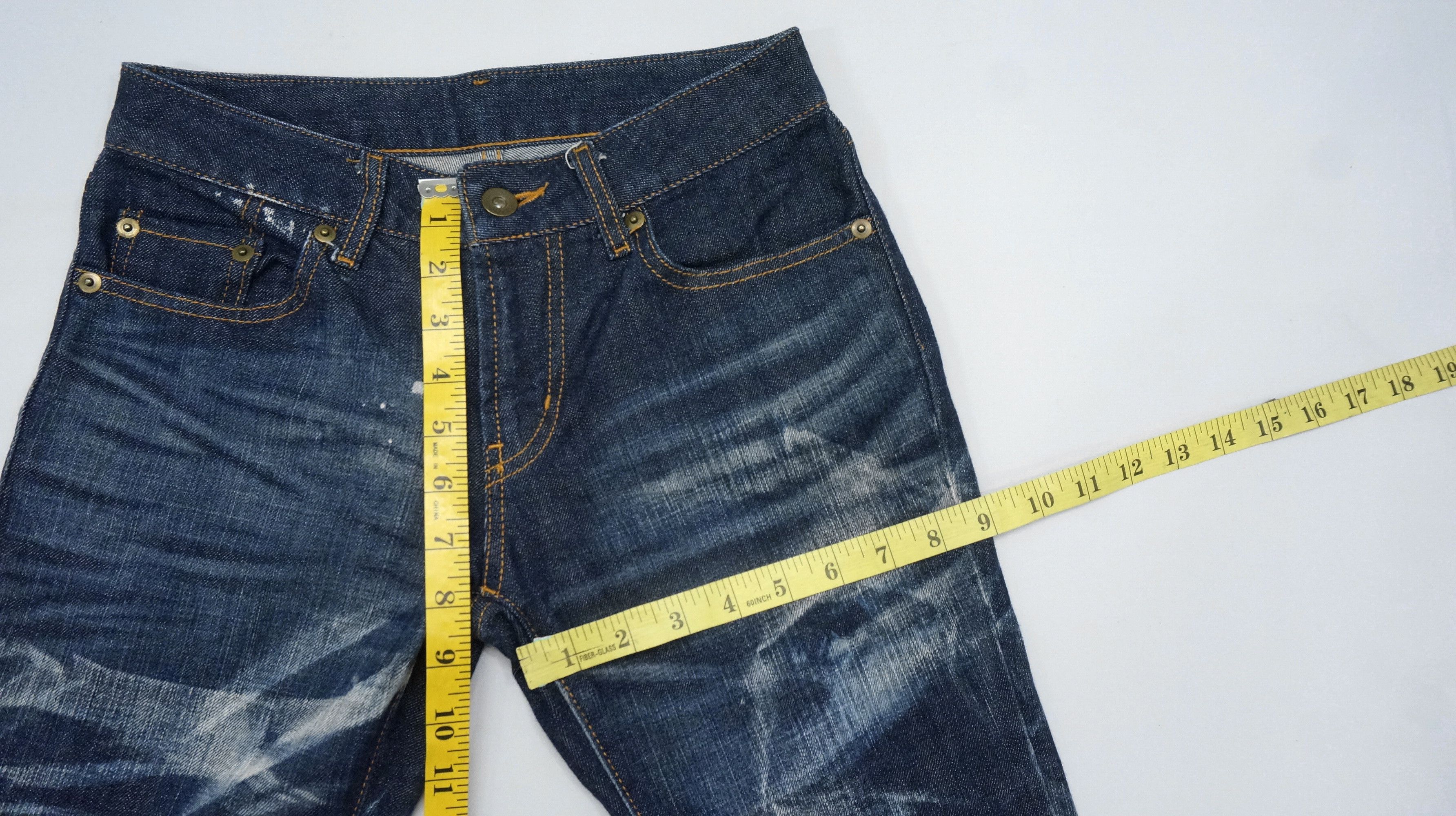 Japanese Brand 🔥🔥 UNIQLO Acid Wash Skinny Bootcut Jeans Size US 26 / EU 42 - 10 Thumbnail
