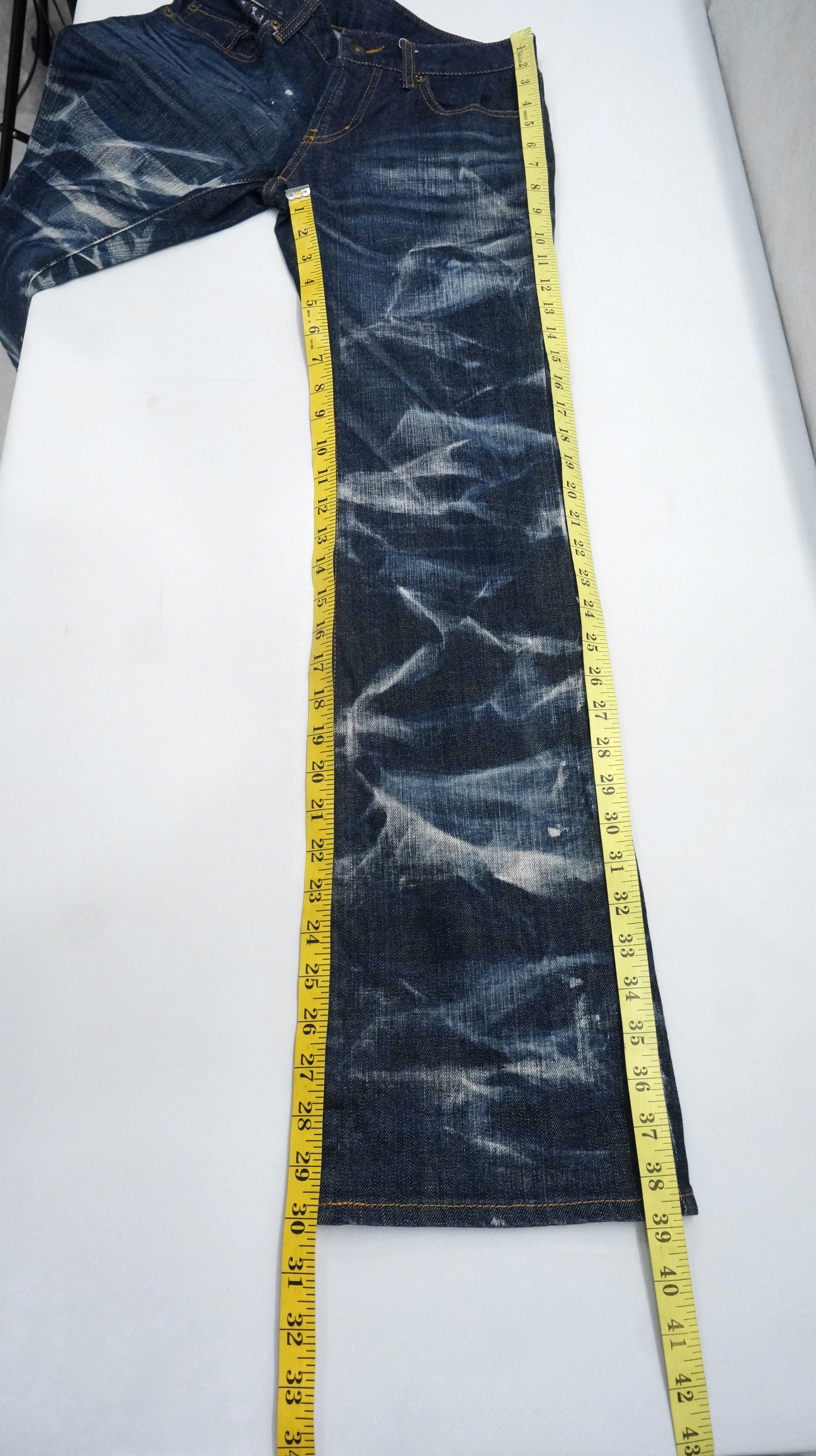 Japanese Brand 🔥🔥 UNIQLO Acid Wash Skinny Bootcut Jeans Size US 26 / EU 42 - 11 Thumbnail