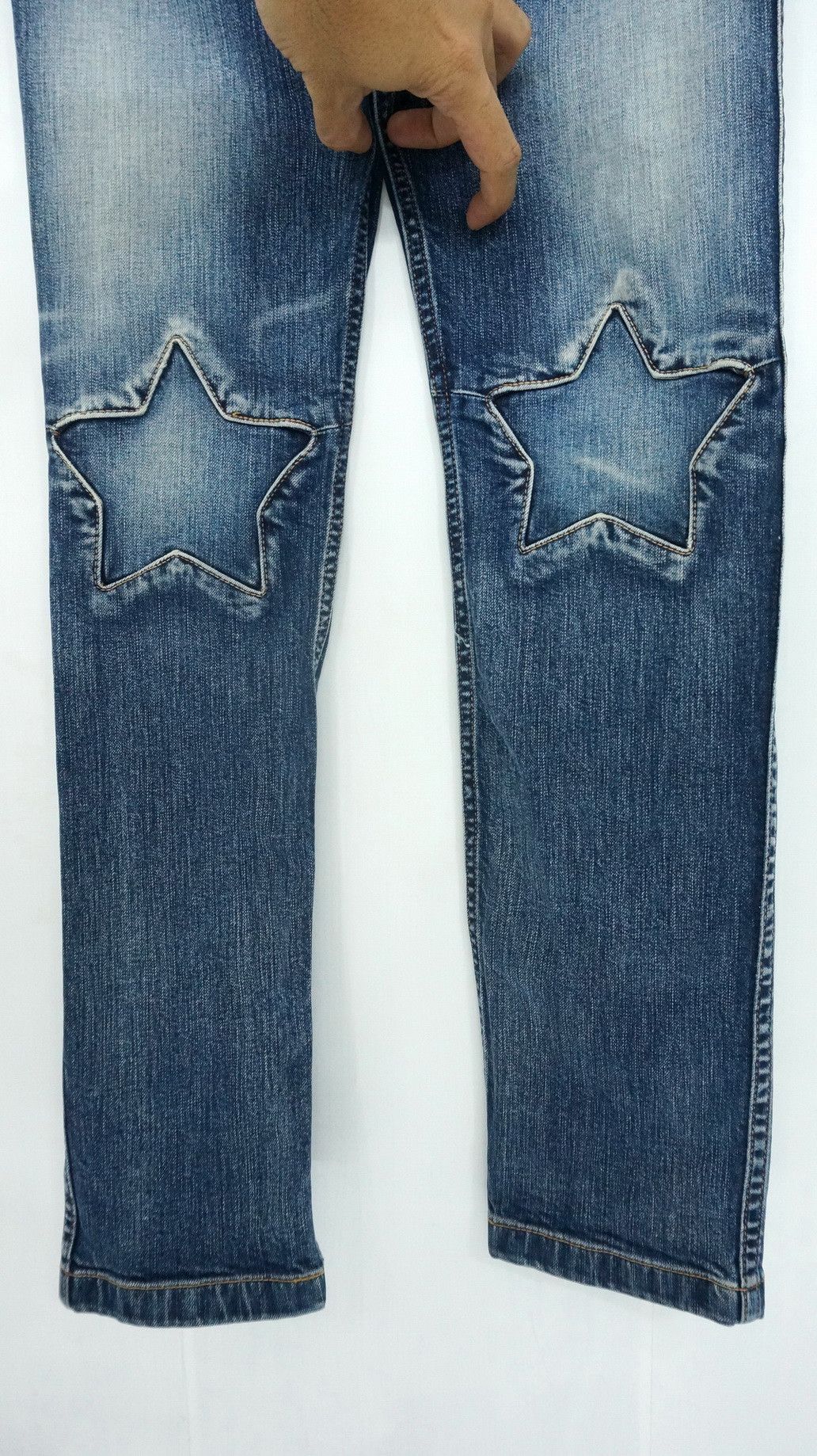 Japanese Brand Japan RNA Inc Star Knee Patchwork Skinny Women's Jeans Size US 28 / EU 44 - 9 Thumbnail