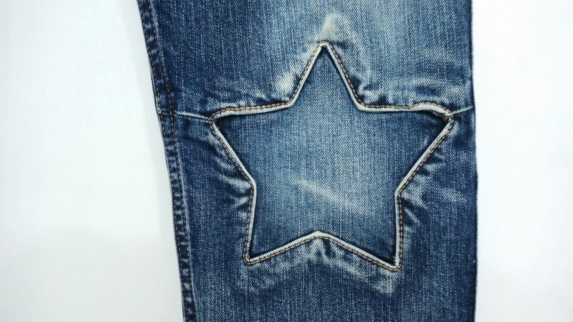 Japanese Brand Japan RNA Inc Star Knee Patchwork Skinny Women's Jeans Size US 28 / EU 44 - 7 Thumbnail