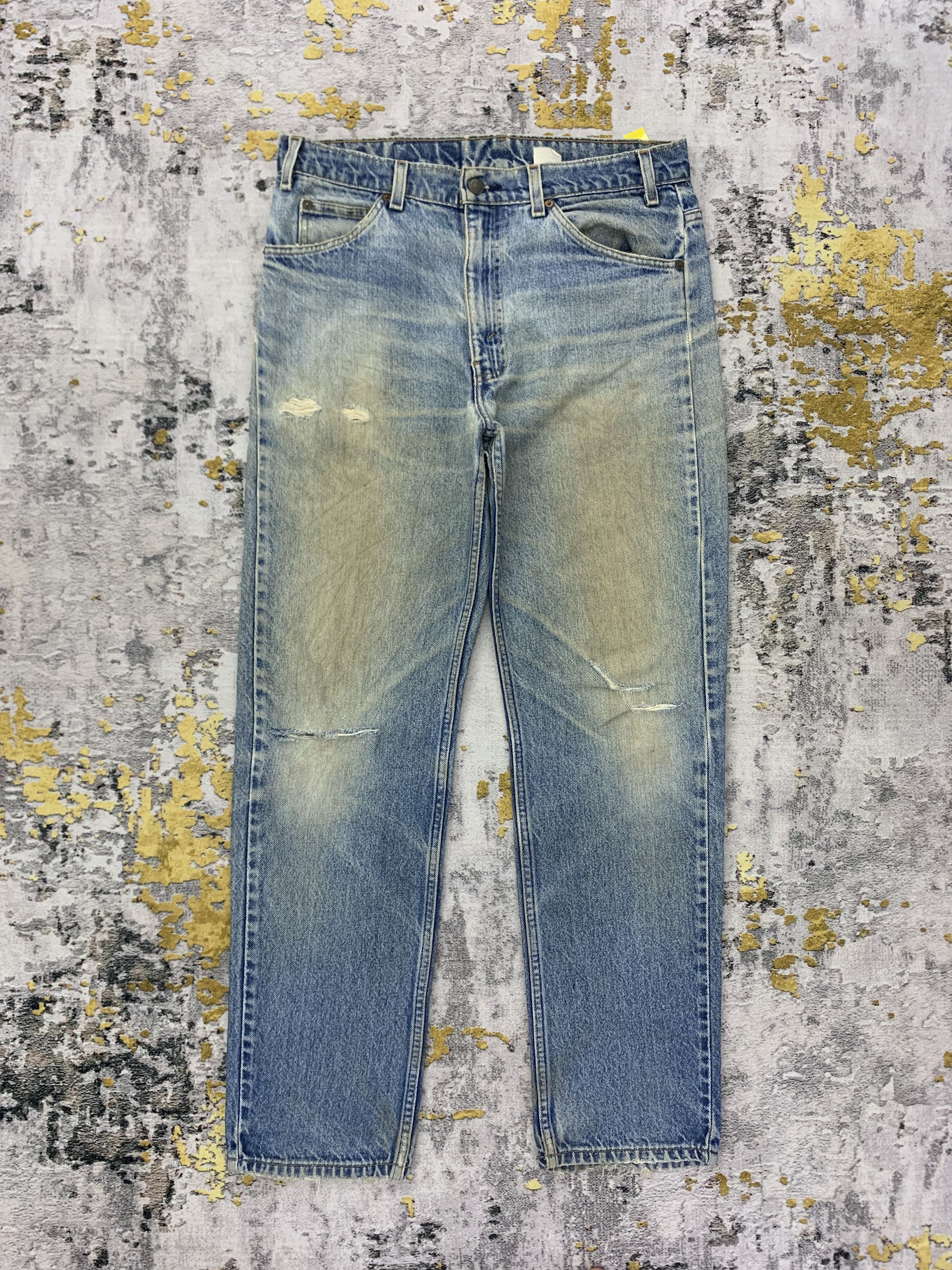 image of Distressed Denim x Levis Vintage Levi's 505 Denim 33X30.5 Distressed in Blue, Men's