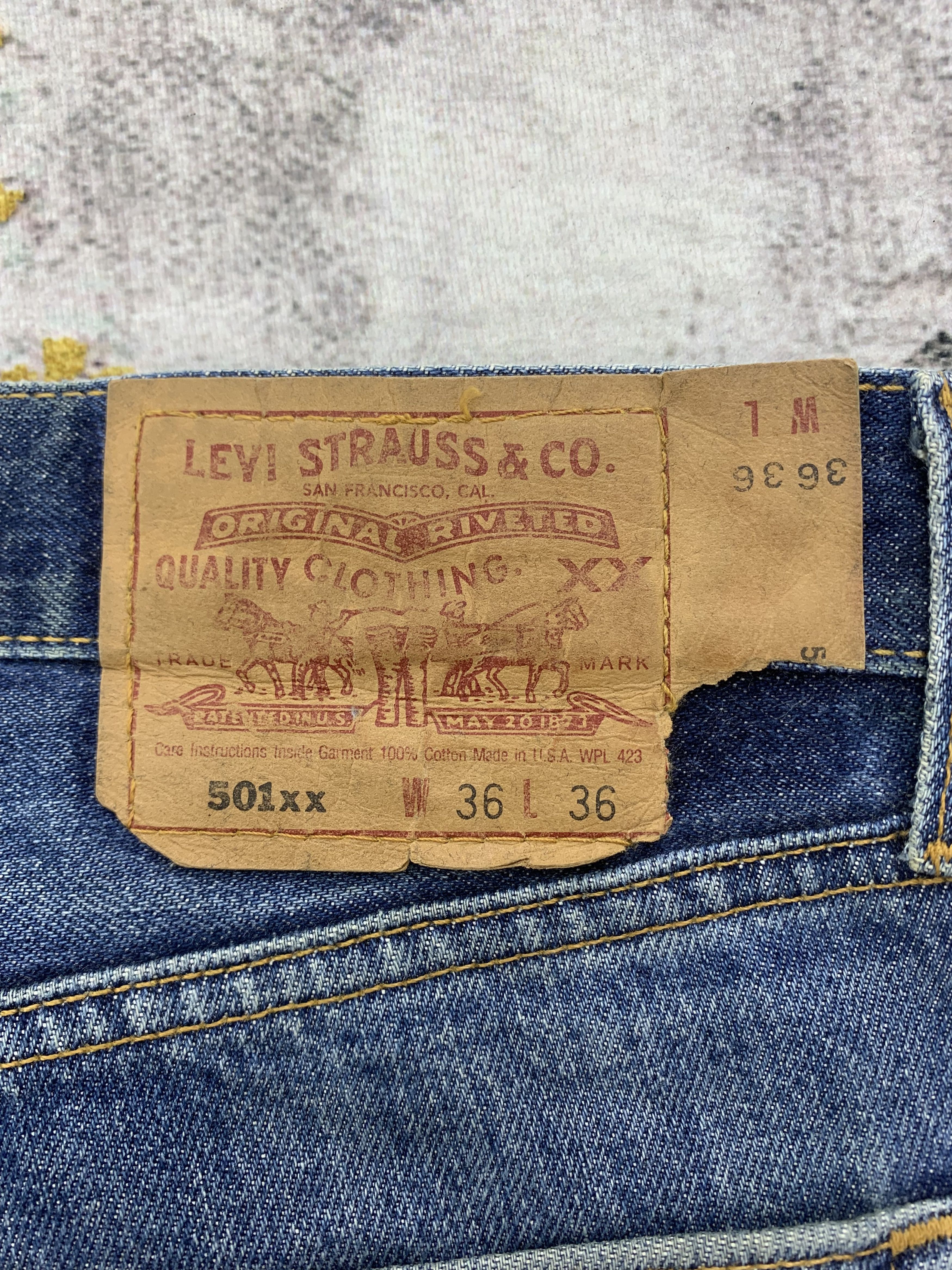 Levi's Vintage Levi's 501 Denim 36x34 Distressed Size US 36 / EU 52 - 10 Thumbnail