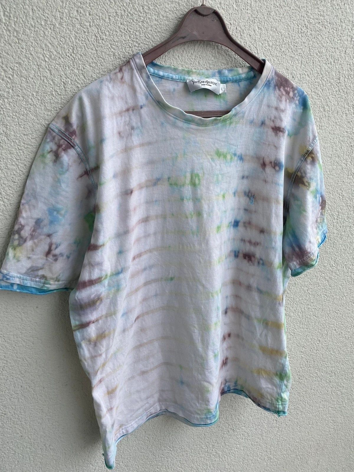 Yves Saint Laurent Tie Dye YSL T-shirt Size US L / EU 52-54 / 3 - 12 Thumbnail
