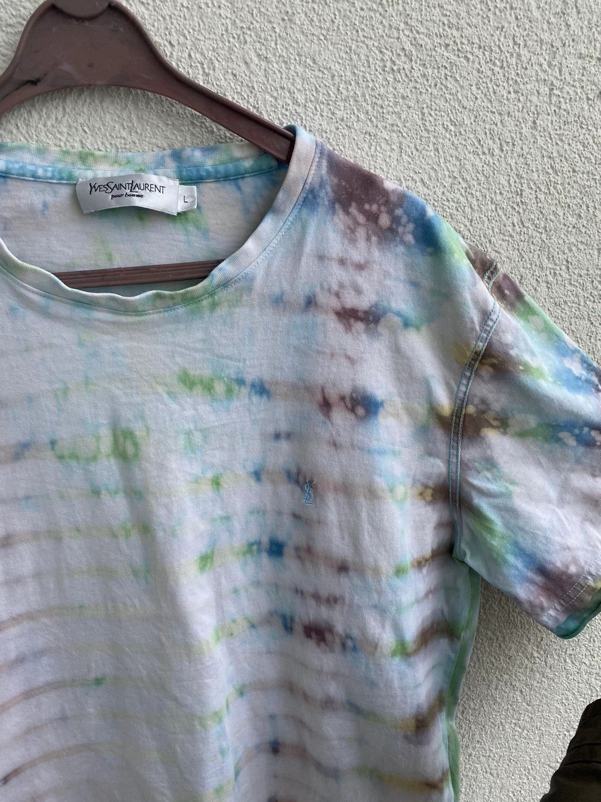 Yves Saint Laurent Tie Dye YSL T-shirt Size US L / EU 52-54 / 3 - 3 Thumbnail