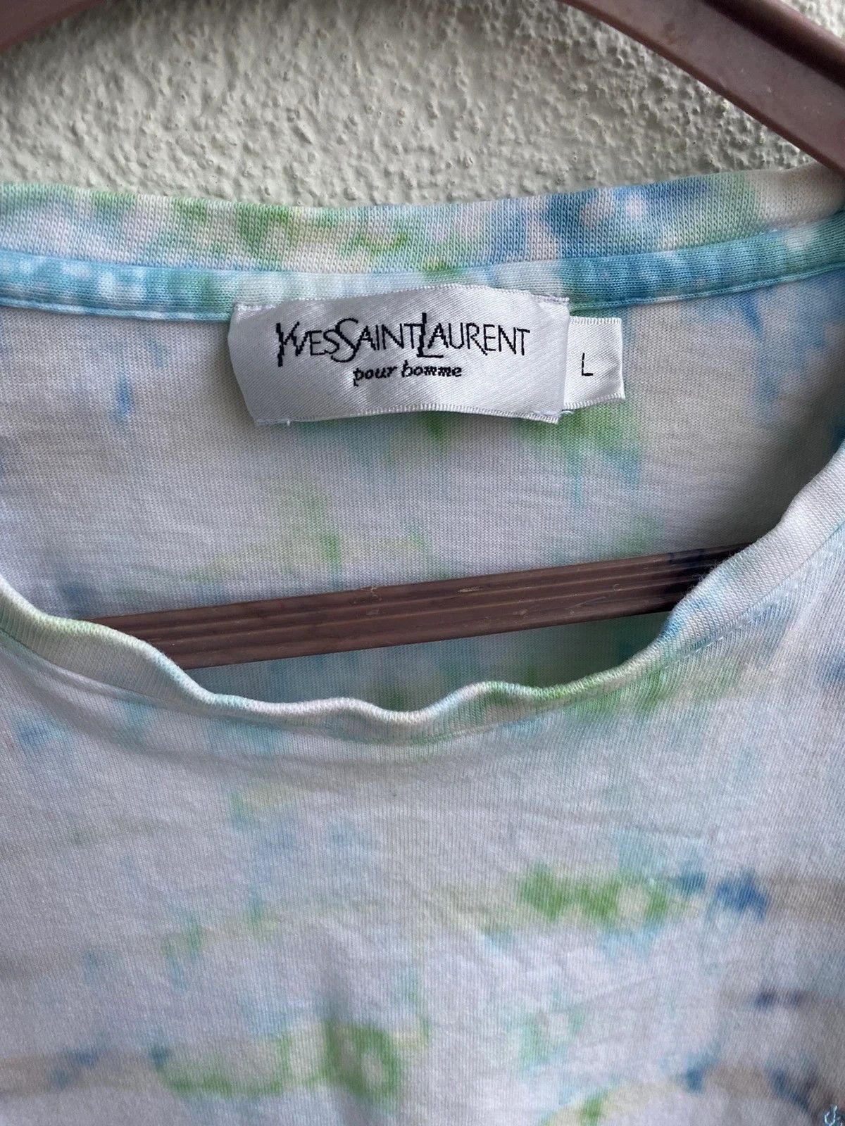 Yves Saint Laurent Tie Dye YSL T-shirt Size US L / EU 52-54 / 3 - 5 Thumbnail