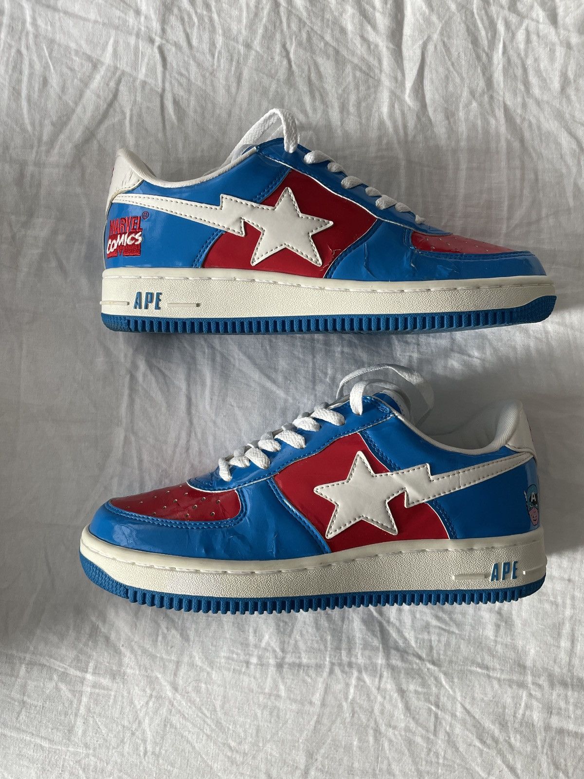 Bape 2005 Marvel Comics Captain America Bape Sta Low | Grailed