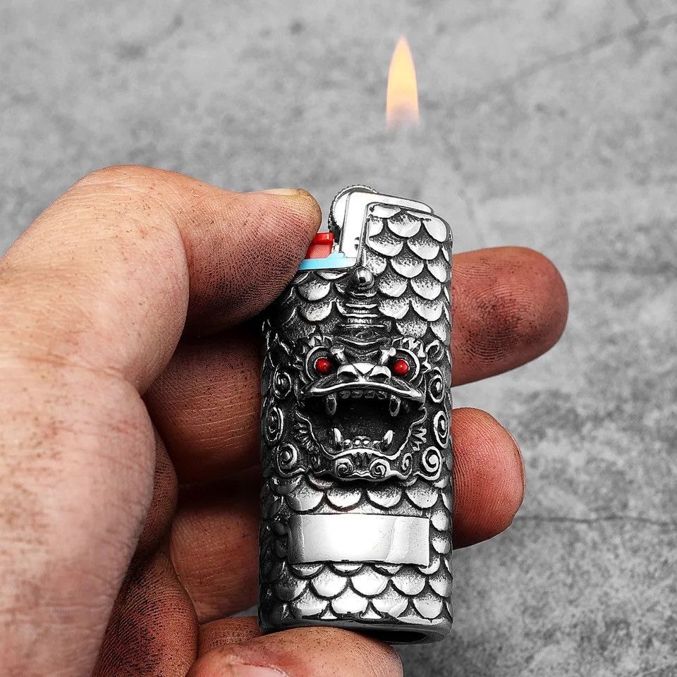 Jewelry Demon Lion Lighter Case Pendant Necklaces Size ONE SIZE - 2 Thumbnail