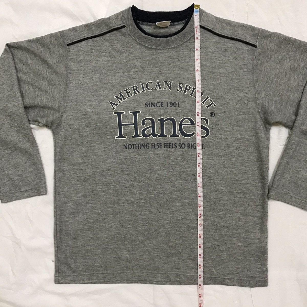 Hanes × Vintage VINTAGE HANES AMERICAN SPIRIT SPELL OUT BIG LOGO SWEATSHIRT Size US M / EU 48-50 / 2 - 9 Thumbnail