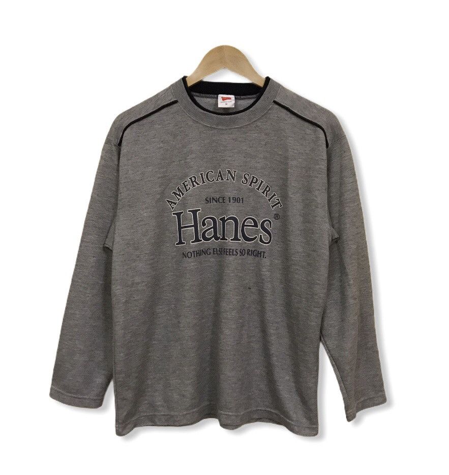 VINTAGE HANES AMERICAN SPIRIT SPELL OUT BIG LOGO SWEATSHIRT