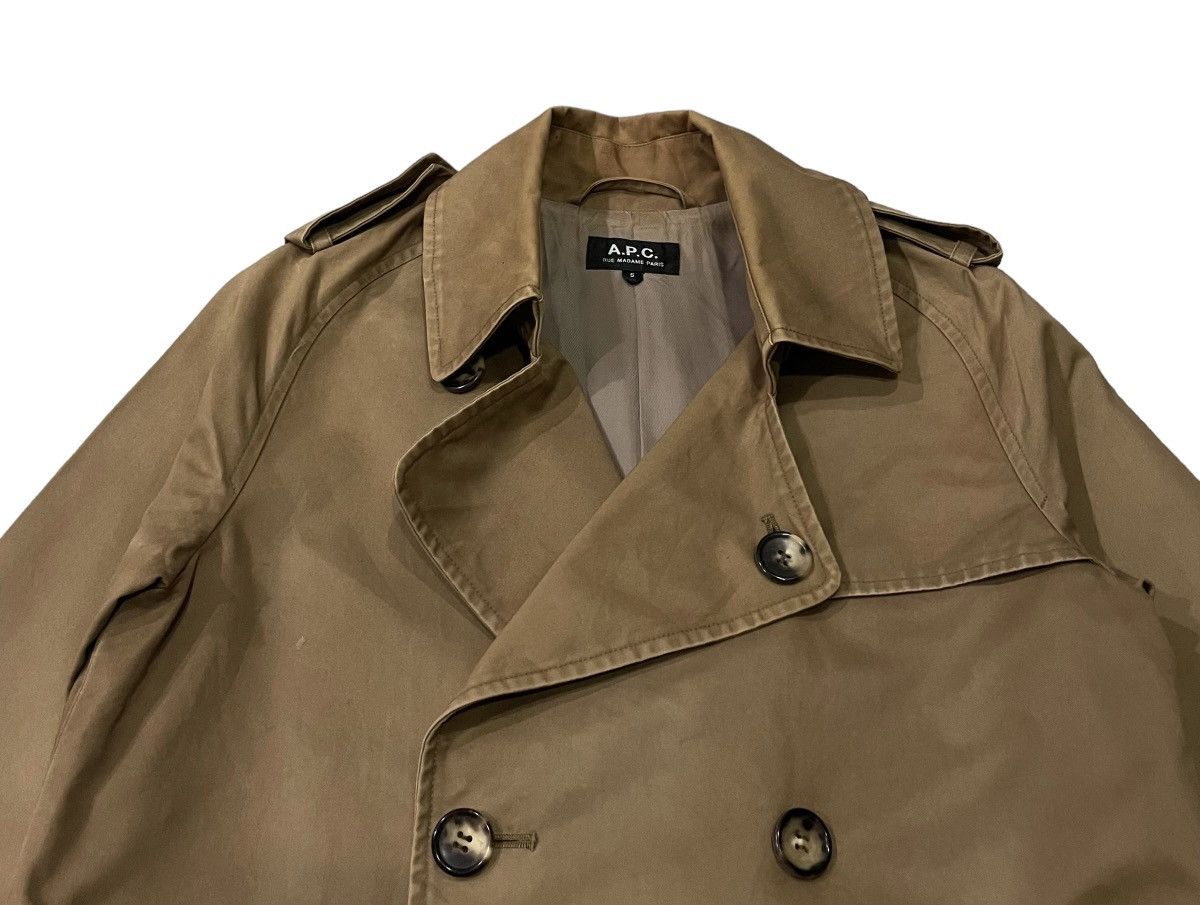 A.P.C. Vintage A.P.C Rue Madame Paris Double Collar Trenchcoat Size S / US 4 / IT 40 - 7 Thumbnail
