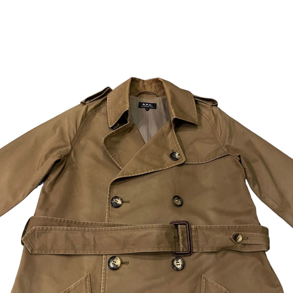 A.P.C. Vintage A.P.C Rue Madame Paris Double Collar Trenchcoat Size S / US 4 / IT 40 - 10 Thumbnail