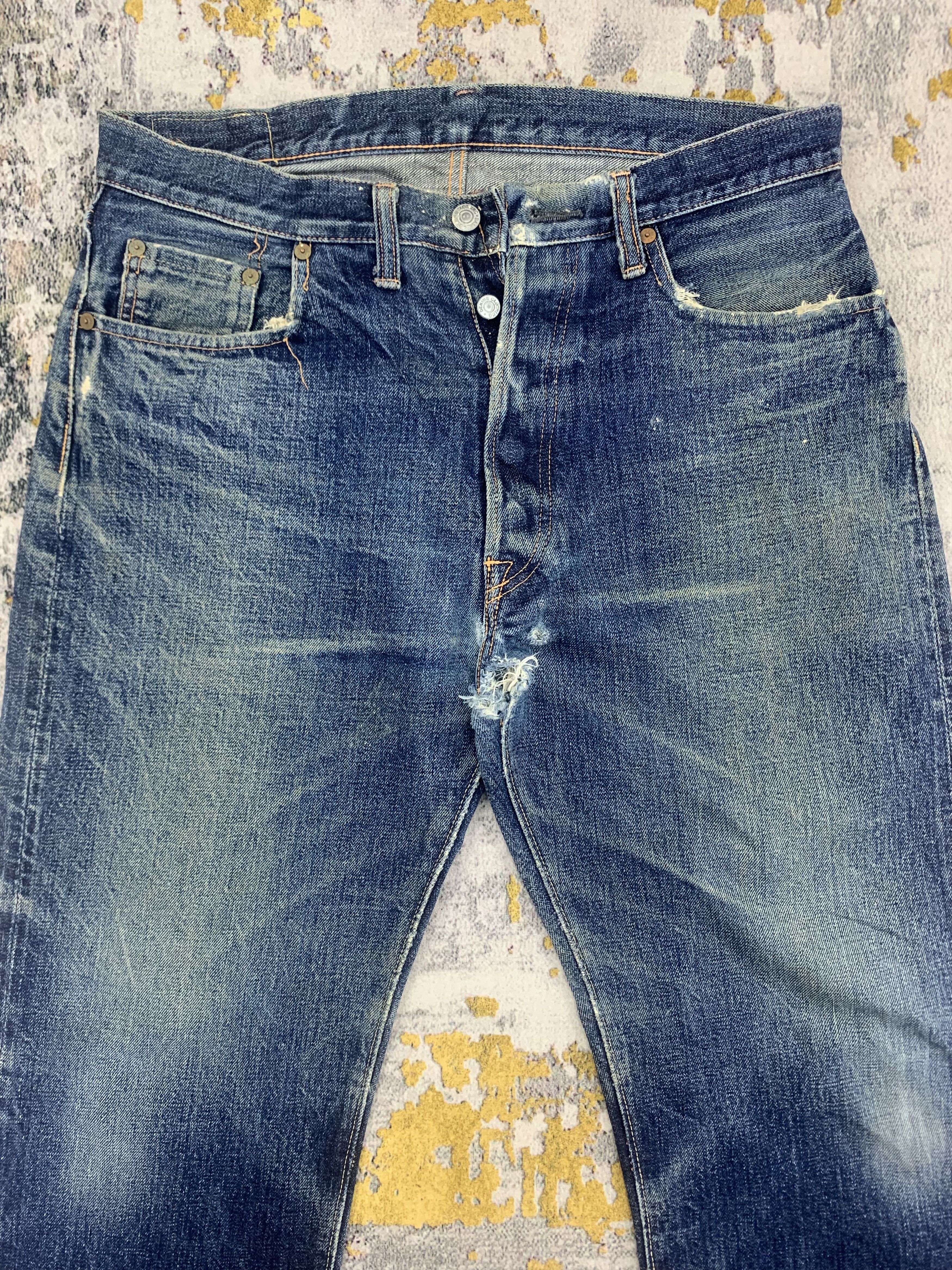 Denime Vintage Denime 306 Redline Denim 34x30 Distressed Size US 34 / EU 50 - 2 Thumbnail