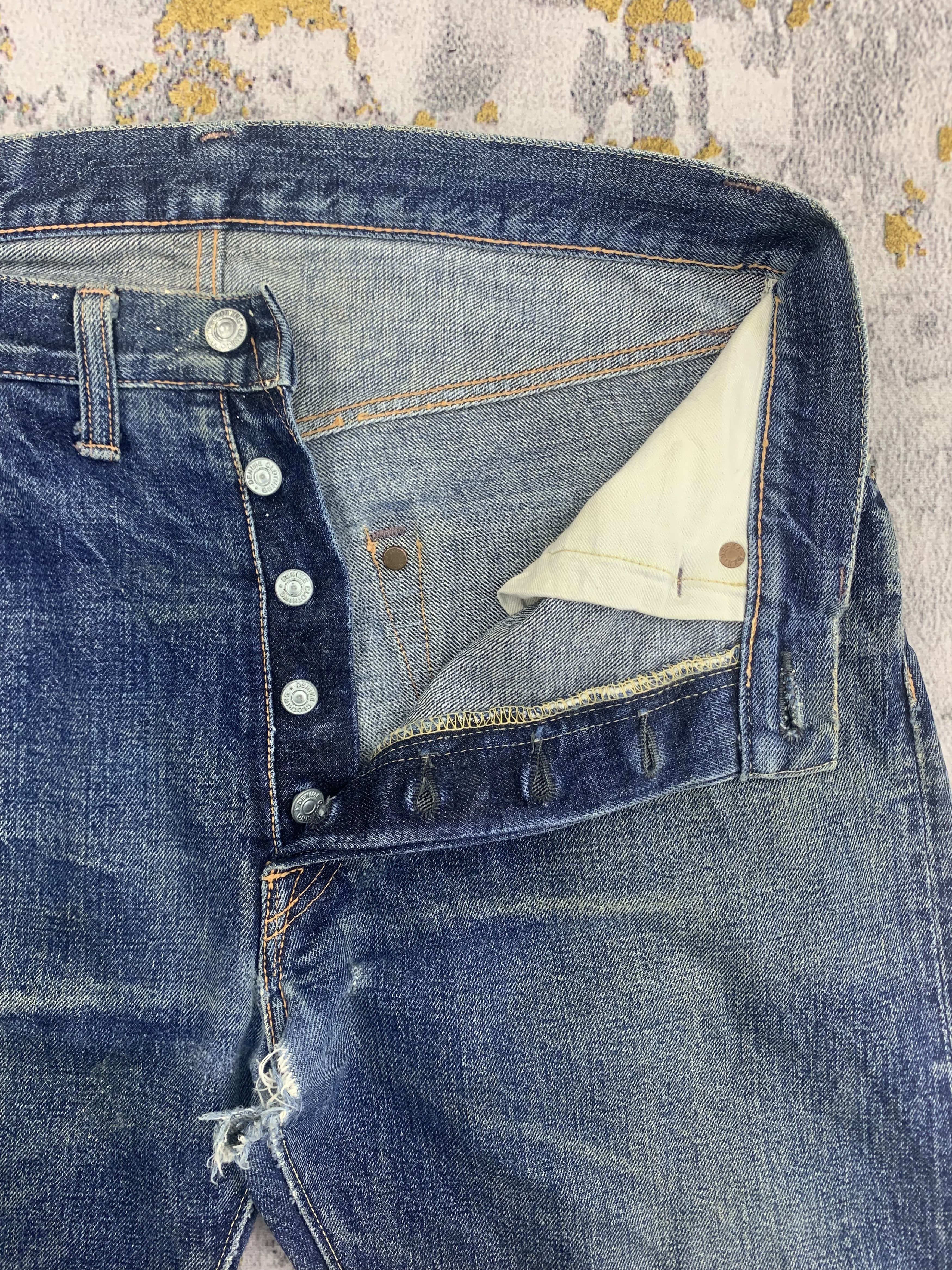 Denime Vintage Denime 306 Redline Denim 34x30 Distressed Size US 34 / EU 50 - 3 Thumbnail