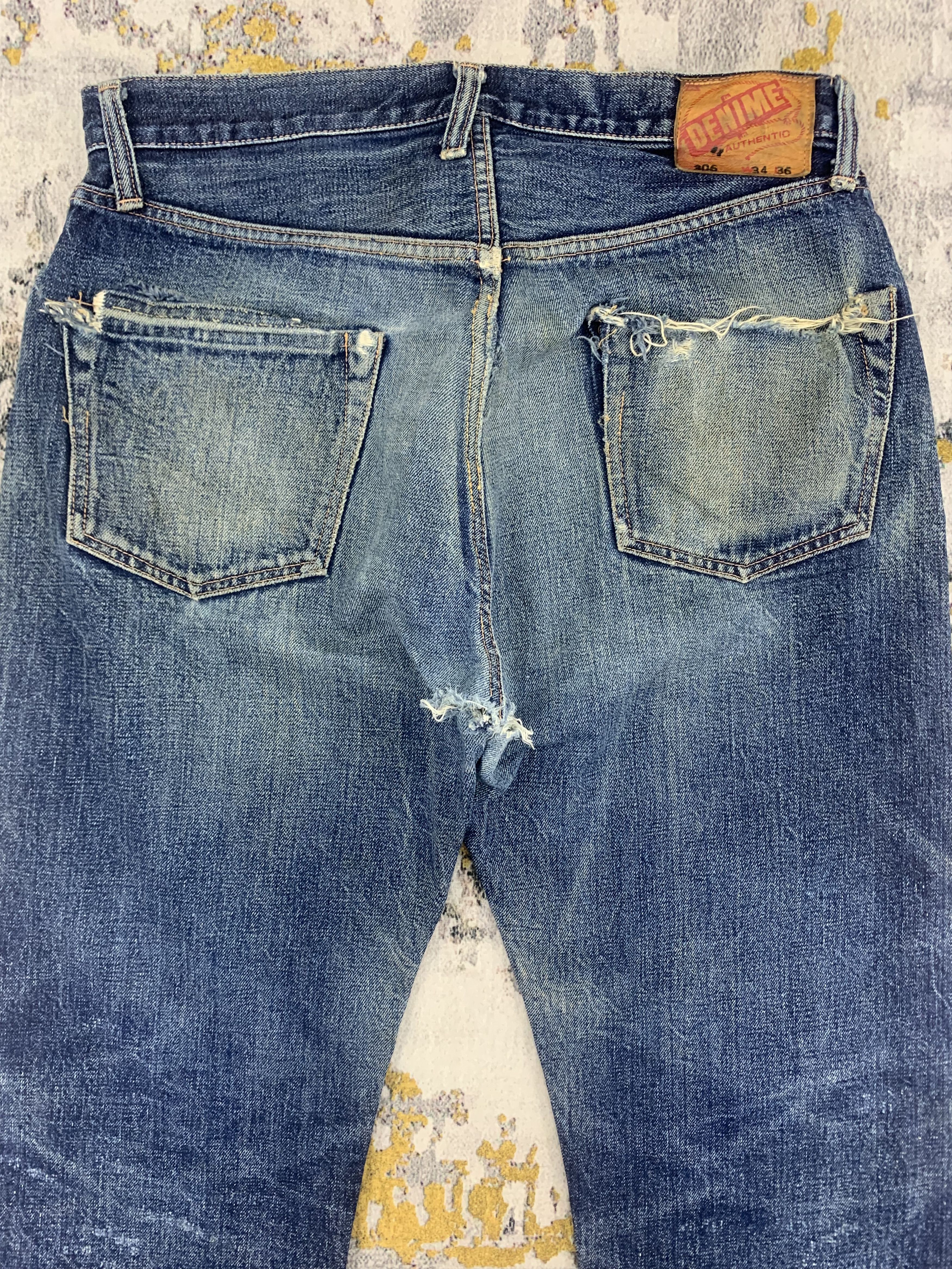 Denime Vintage Denime 306 Redline Denim 34x30 Distressed Size US 34 / EU 50 - 5 Thumbnail